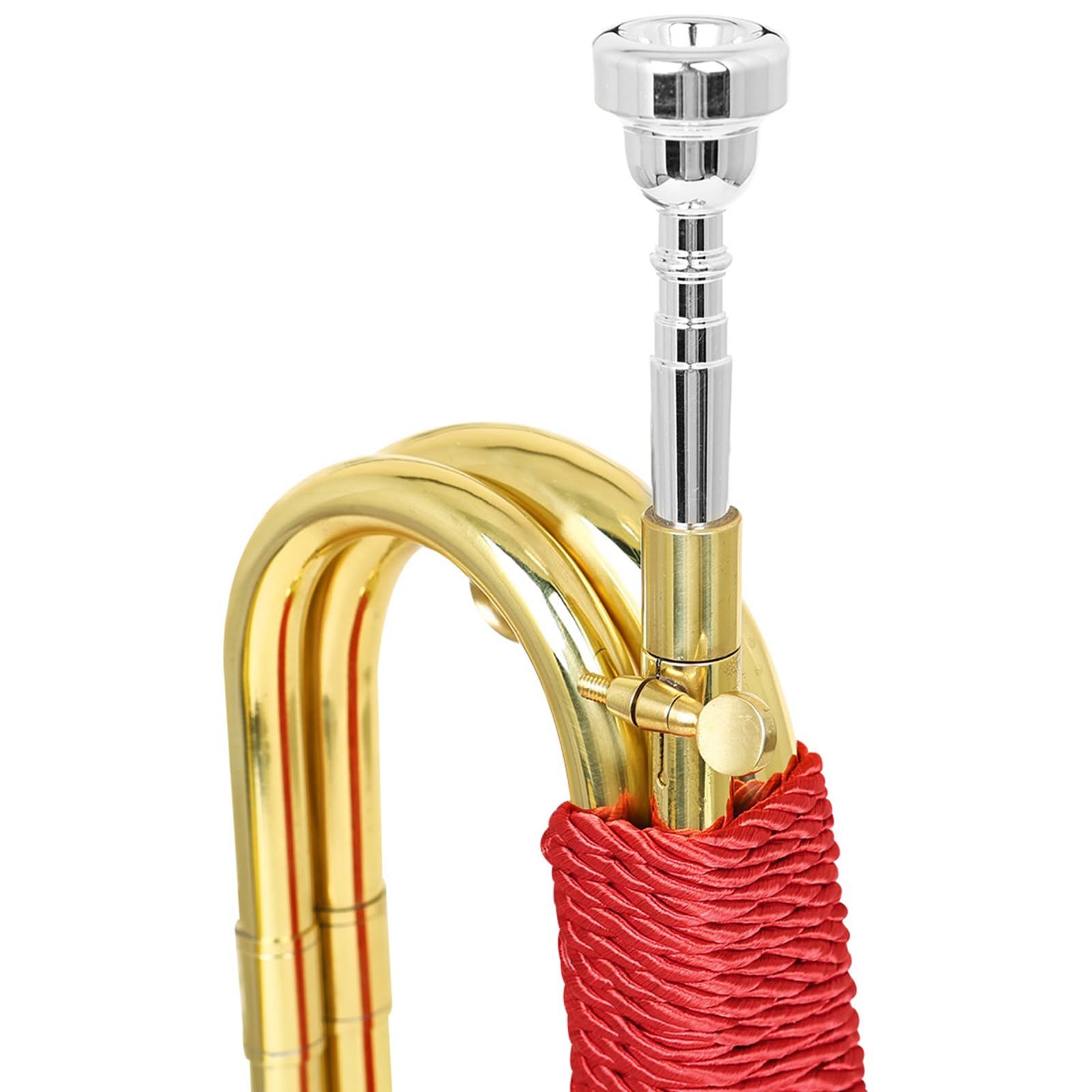 Goldene Messingstifte, Kavallerie-Trompete, kompakt, leicht, Messing, Militär, Bugle für Schule, Orchester, Aufbewahrungstasche, Schulband, Trompete
