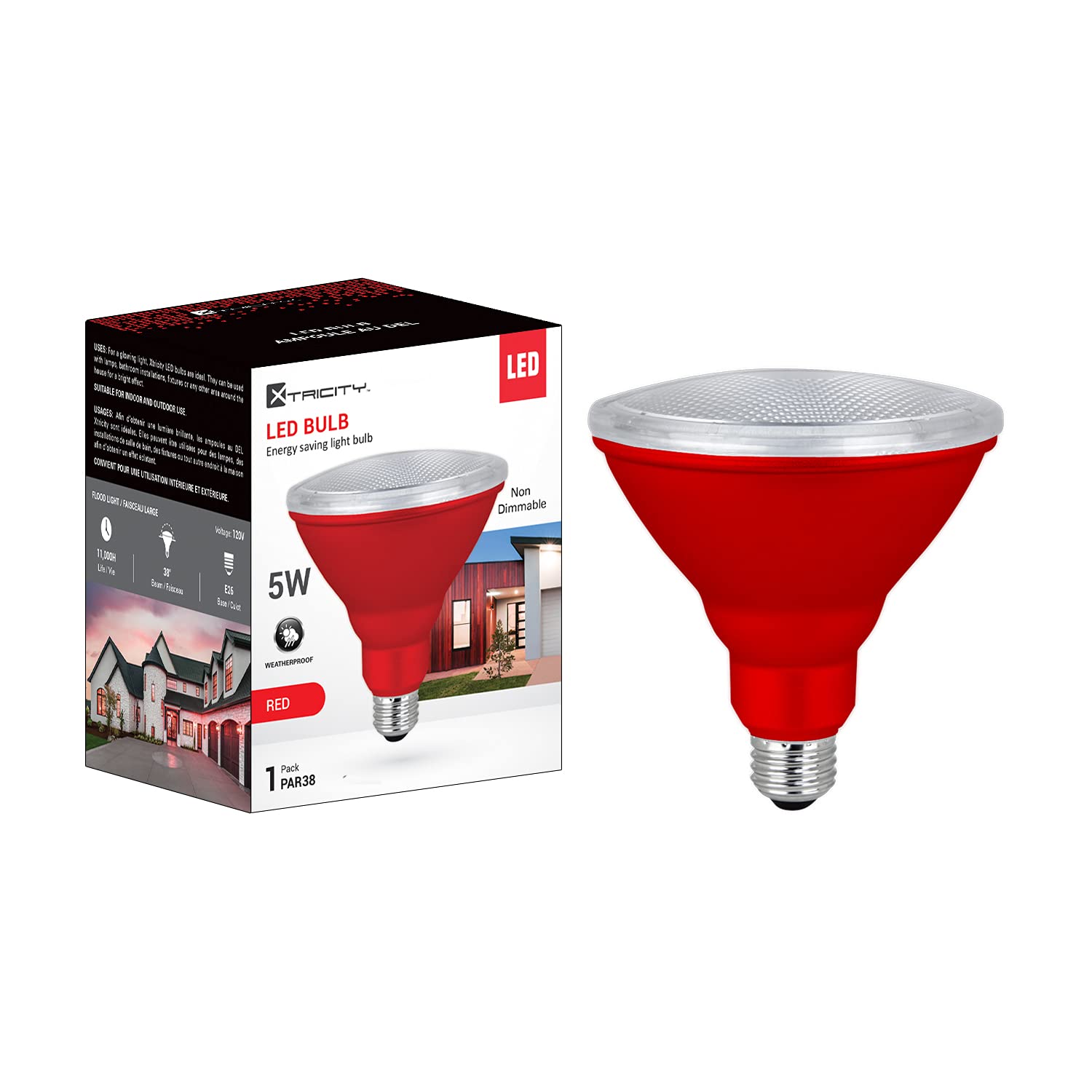 Xtricity PAR38 Yellow LED Flood Light - 7W Waterproof Indoor Outdoor Bulb