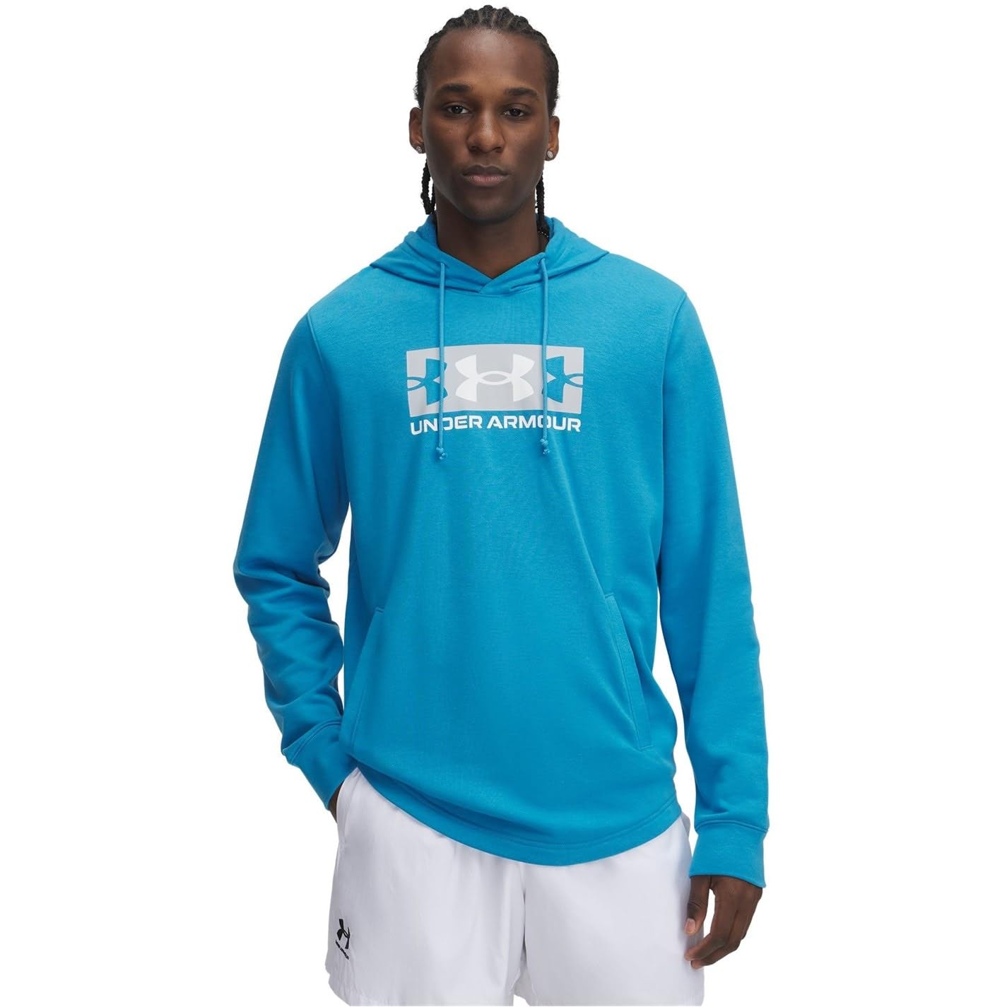 Under Armour Men's Blue Rv Trry Logo Hoodie L