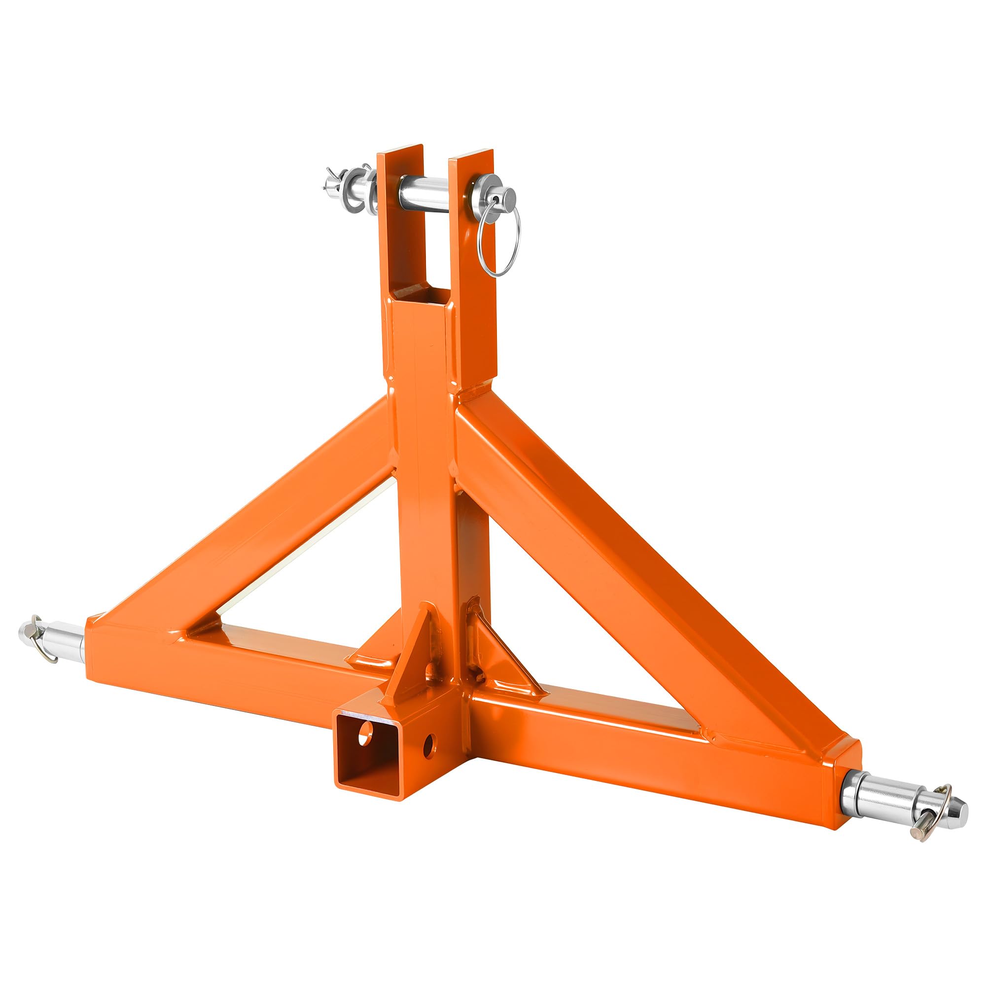 Attelage 3 points robuste Catégorie 1 pour tracteur – Récepteur 2" et crochet – Barre de remorquage rapide, compatible accessoires agricoles/remorques – Acier inoxydable 3mm – Adapté