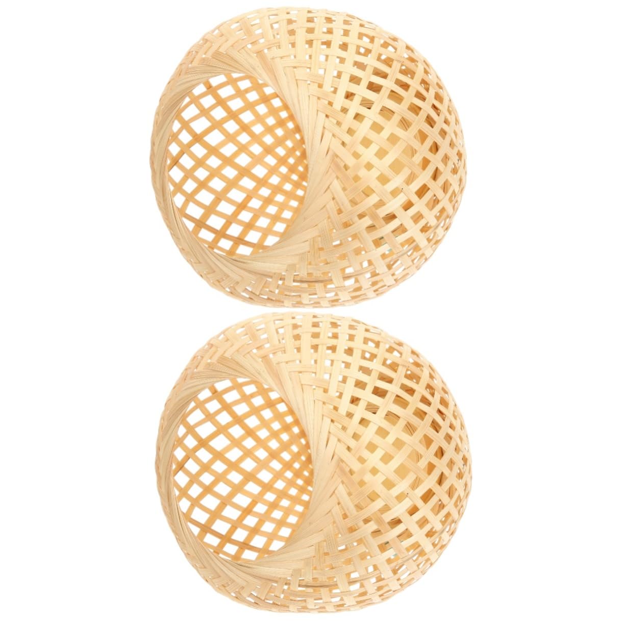 Homoyoyo 2 Pezzi Lanterna Paralume Lampada Lampada Camera Da Letto Illuminazione Gazebo Swag Luce Soffitto Luce Cestino Paralume Luce Sospesa Vimini Cucina Luce Pendente Luci Esterne