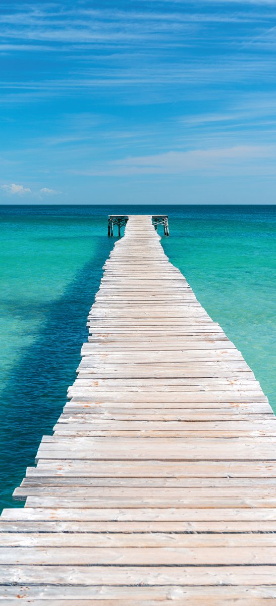 EuroGraphics BA4004 City 92X202 Door Poster Paper, Multi-Colour, Paper, DD-DT80075 Jetty in Mallorca Türtapete, 202 x 91 x 0.1 cm