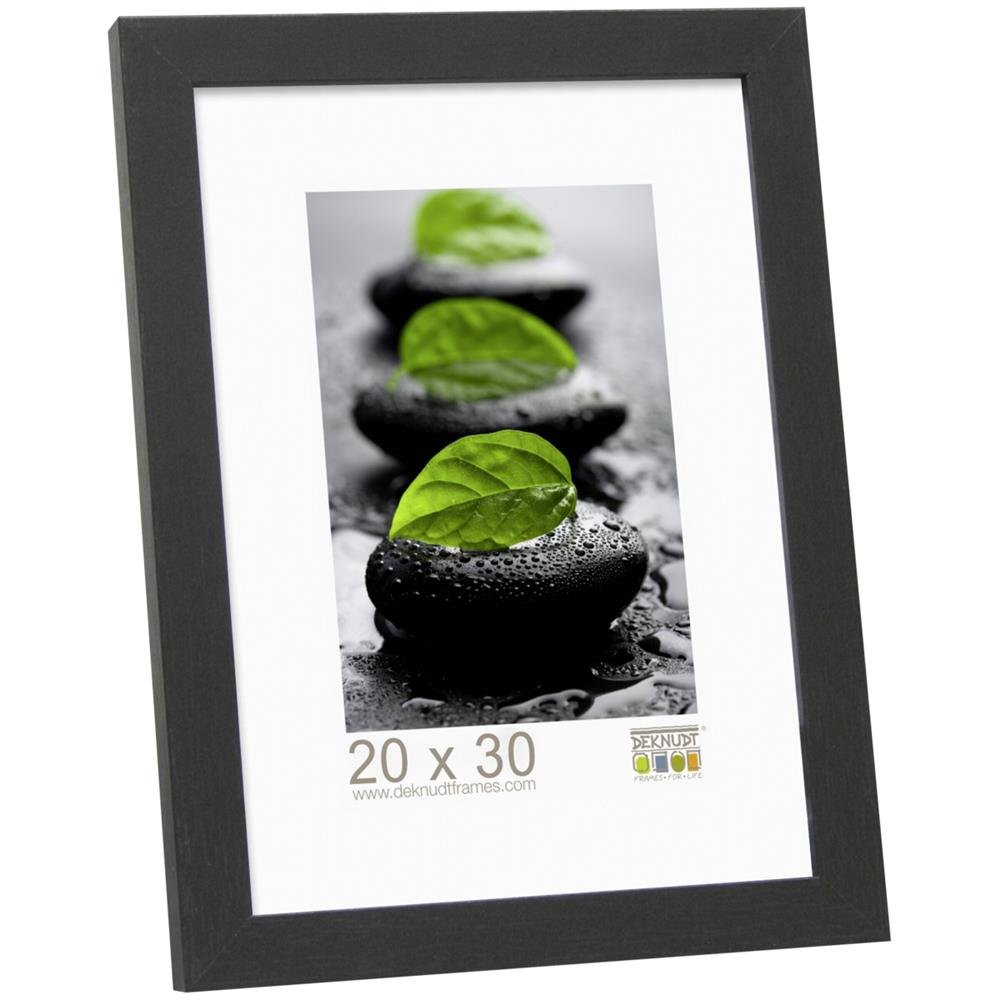 Deknudt Frames S44CF2-20.0X30.0 Basic Narrow Wood/MDF Photo Frame Black 33.5 x 23.5 x 1.33 cm