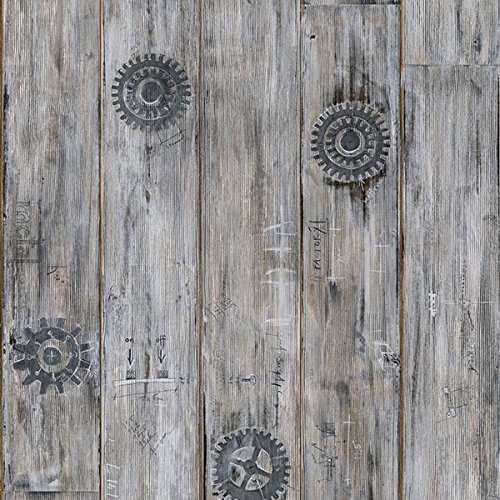 d-c-fix� Sticky Back Plastic Self Adhesive Wallpaper Vinyl Film for Furniture, Wall (45 cm X 9 M_43.79 sqft)_Paternoster Planks Grey 200-3216