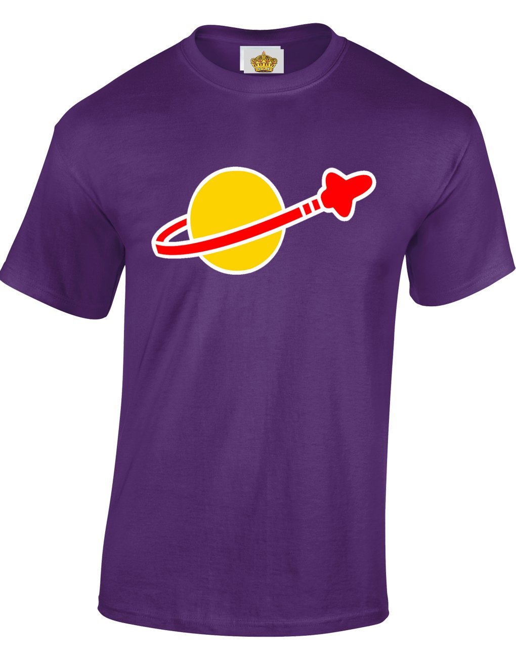 Crown Designs Men's Purple Bricks Spaceman Logo Family Movie Film Inspired For & Teenagers T-Shirts Tops - /Medium