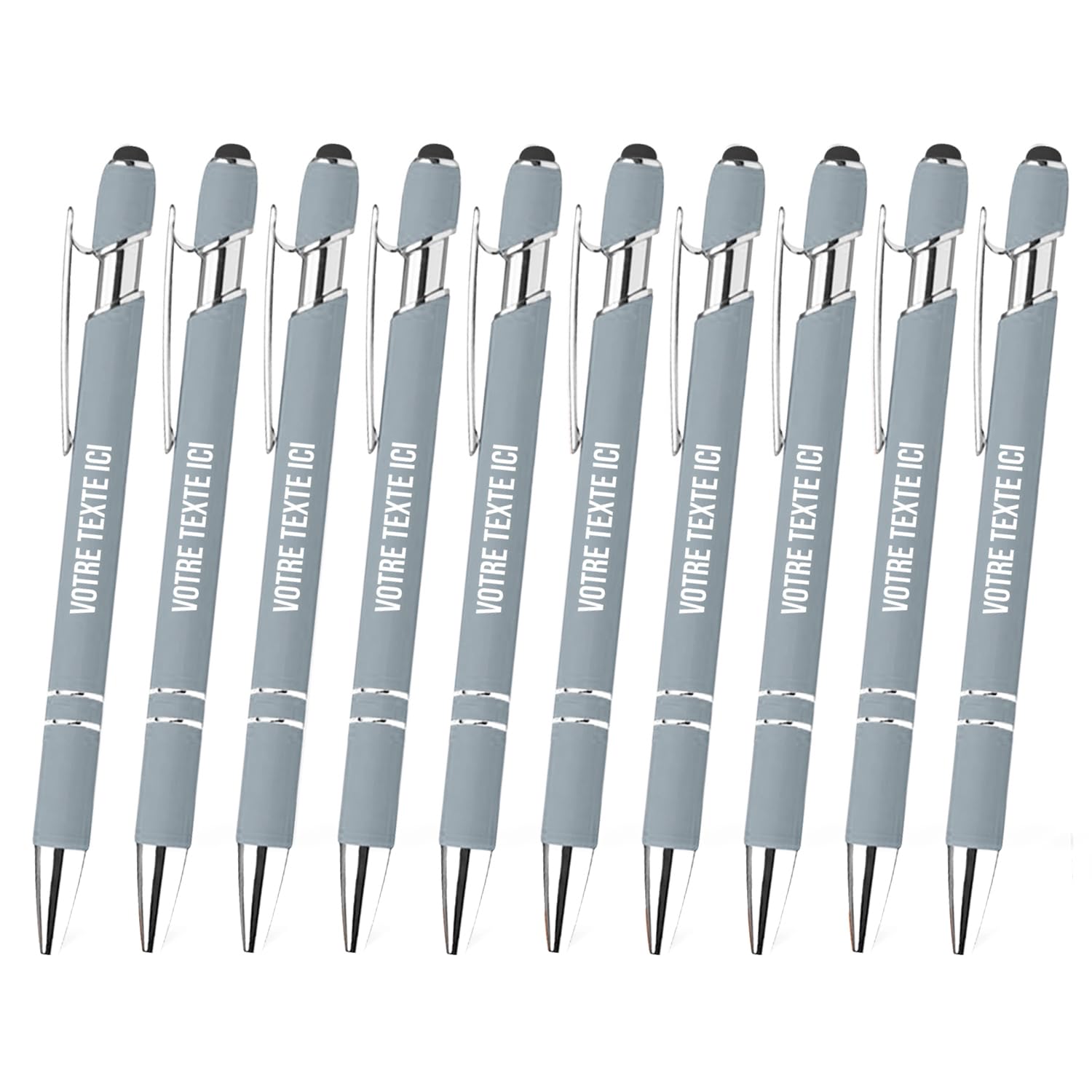 Jolis Papiers Pack de 10 Bolígrafos 2 en 1 con grabado personalizado – Texto o logo para empresas, bodas, cumpleaños y …