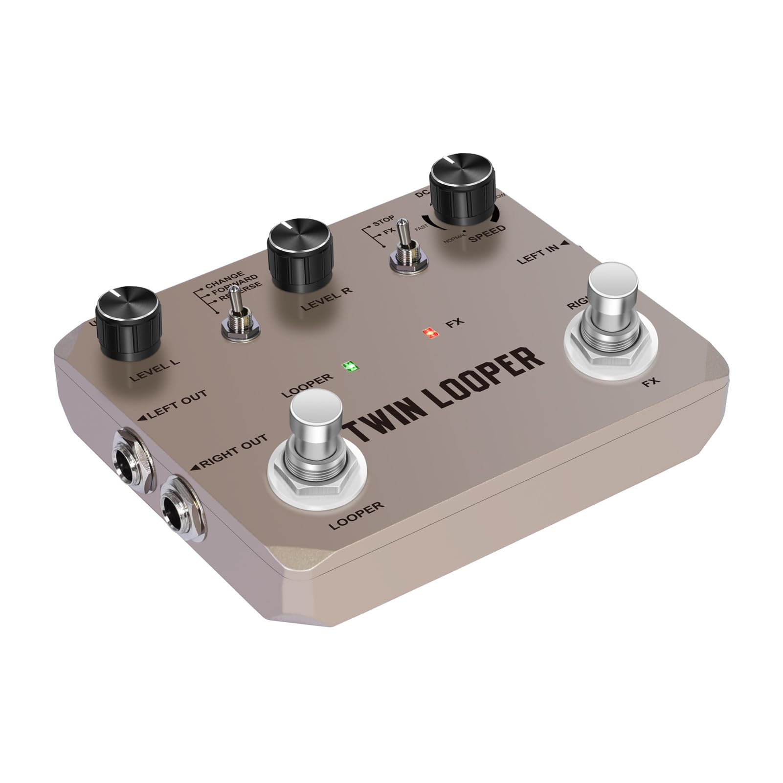 Rowin Guitar Looper Pedal Professional 11 Typów Odtwarzania 10 Minut Nagrywania 24-bitowe Próbkowanie Gitara ze Stopu Cynku Loop Station Pedał Efektów do Występów na Gitarze