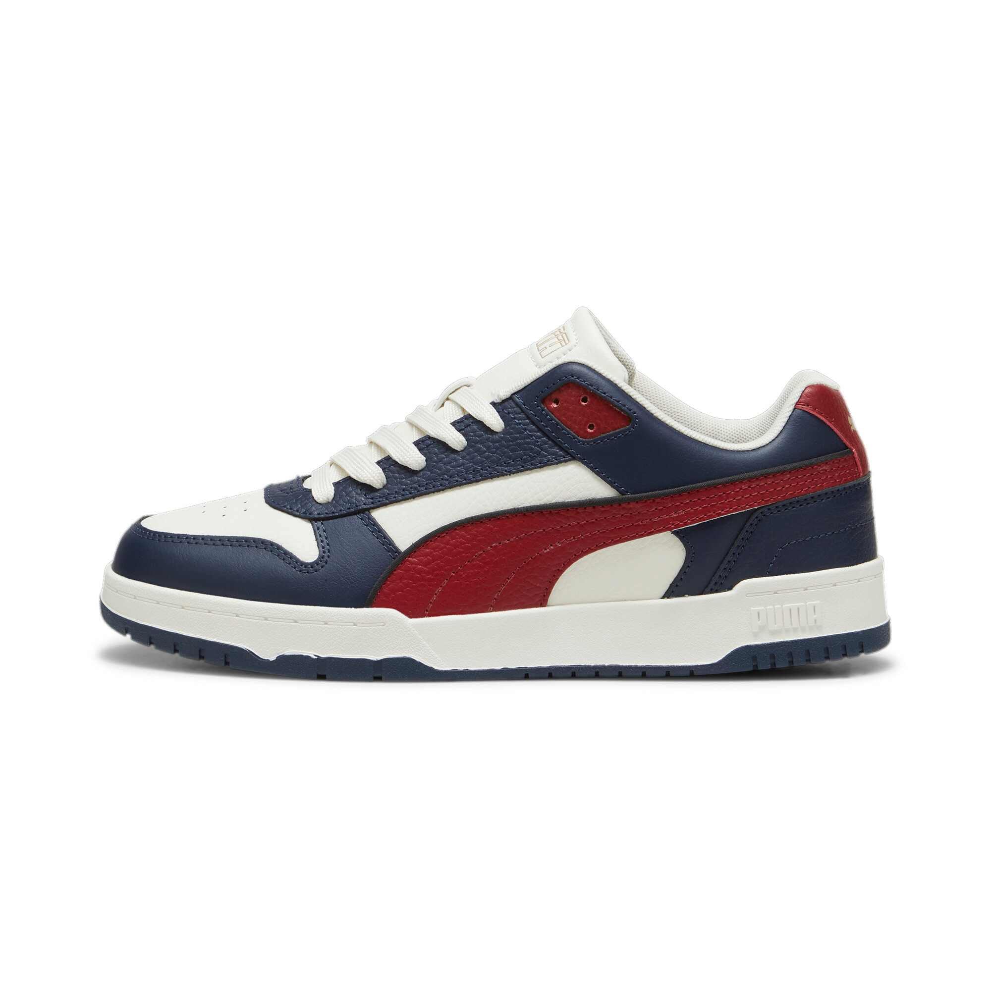 PUMA Unisex Adults RBD Game Low Sneaker, Club Navy-Intense RED-WARM White, 36 EU