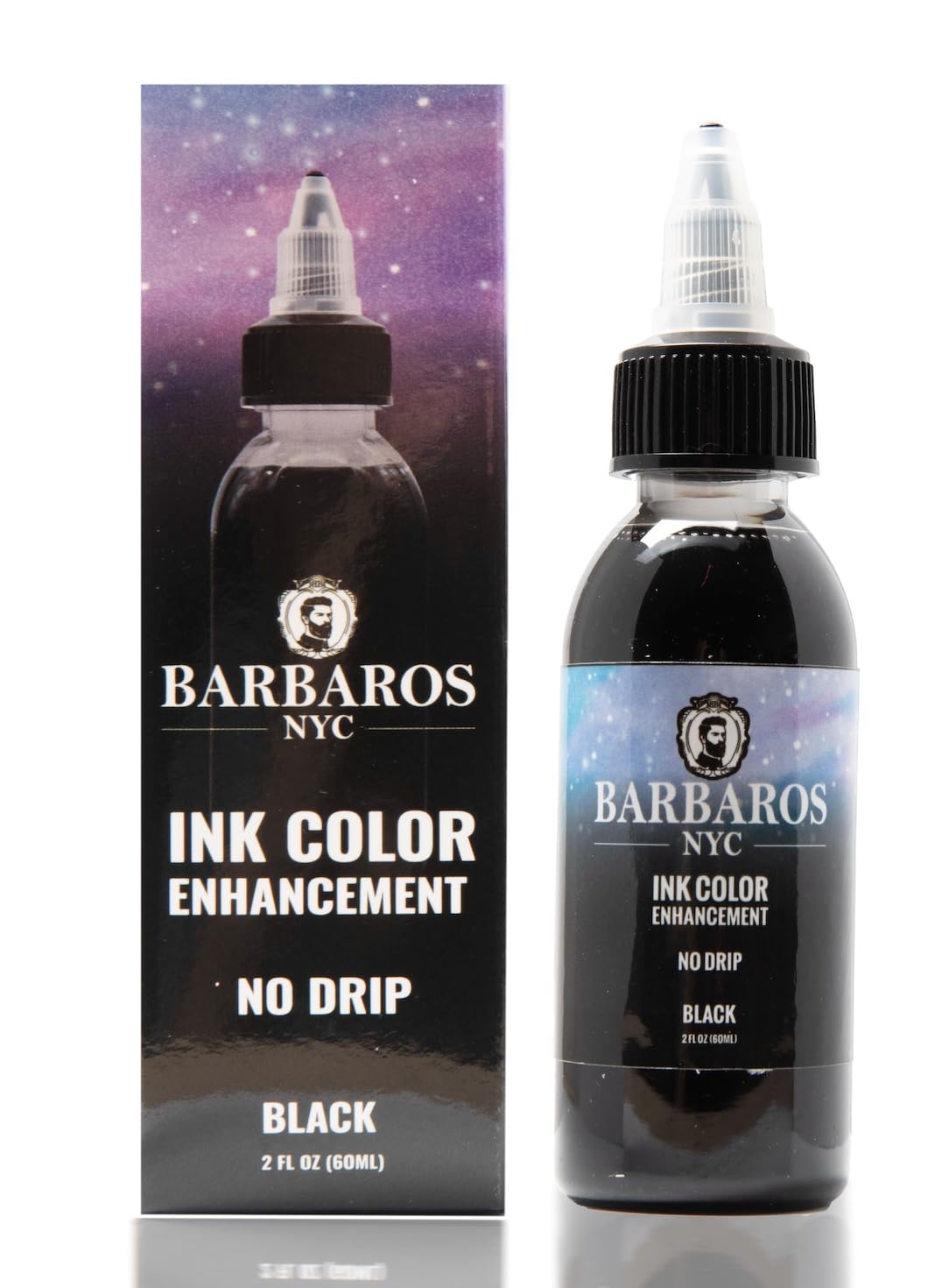 BARBAROS Enhancement Color Ink | Hair Enhancer For Hair & Beard Lineup | Water Resistant Hairline Filler Spray | Barber Beard Liner For Thicker & Fuller Hairstyling