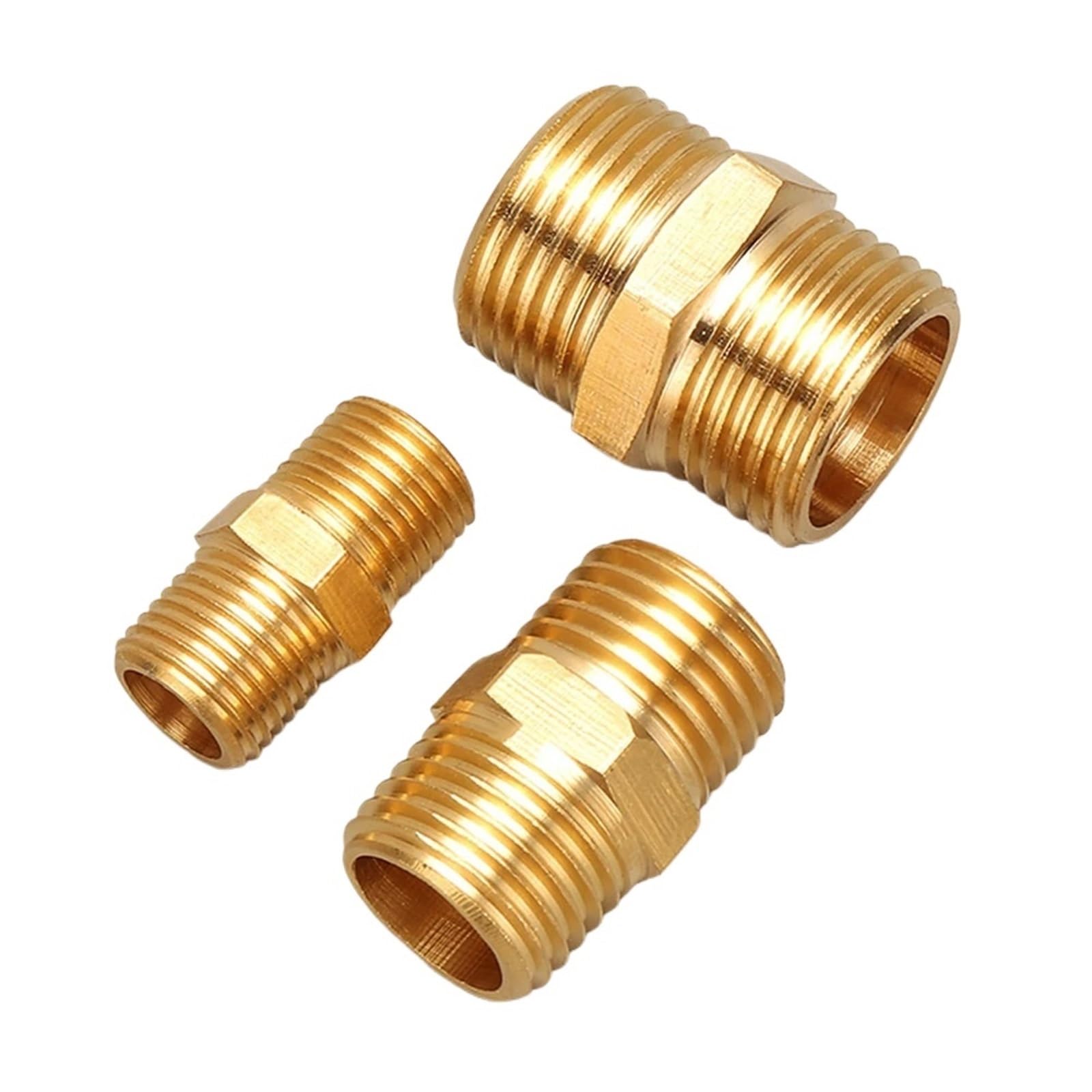 Connettori per tubi d'aria, Connettore rapido esagonale in ottone 1/8-1 in filettatura maschio-maschio acqua olio pneumatico(Kdhg6-4)