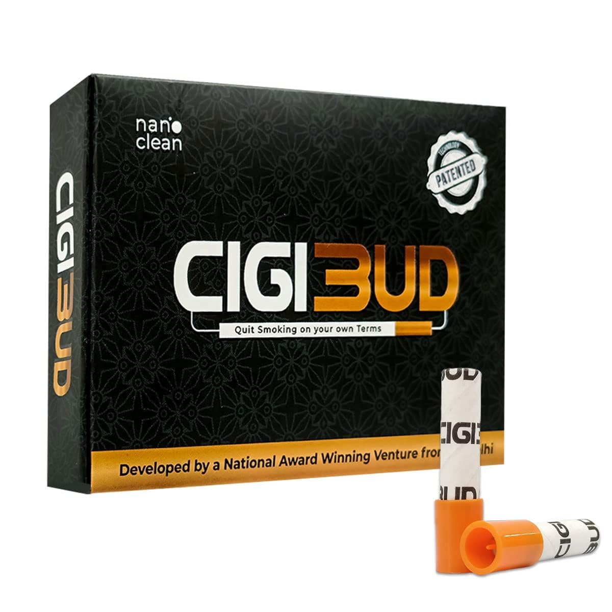 Cigibud filters|Nanoclean Technology Cigeratte Filters| Anti Smoking Filters| Stoptar Filters| Filters To Quit Smoking| Smoking Accessories| Reduce Tar & Smoke - Orange Pack of 30 Filters
