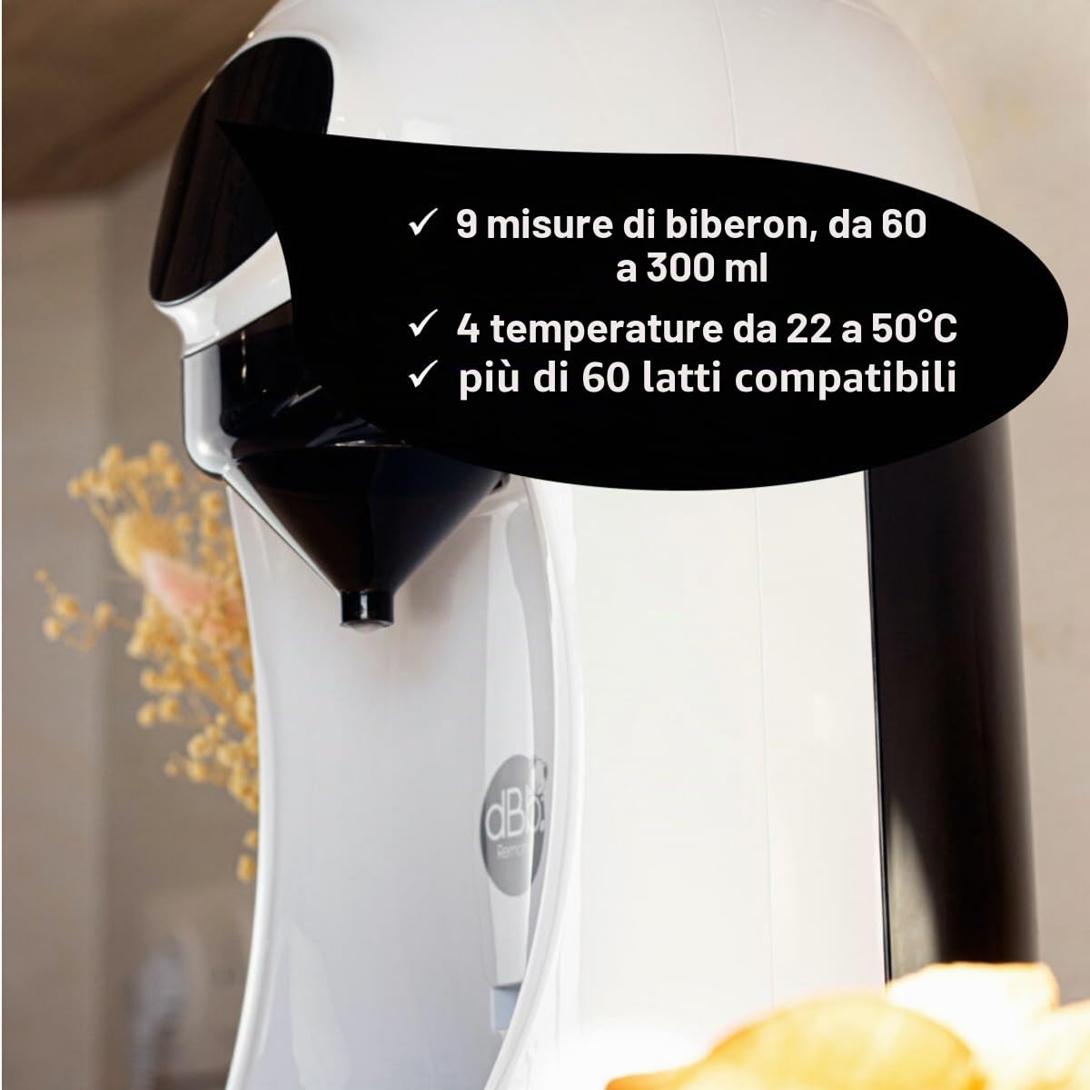 Preparatore di biberon BIB & HOP dBb Remond - bianco e nero