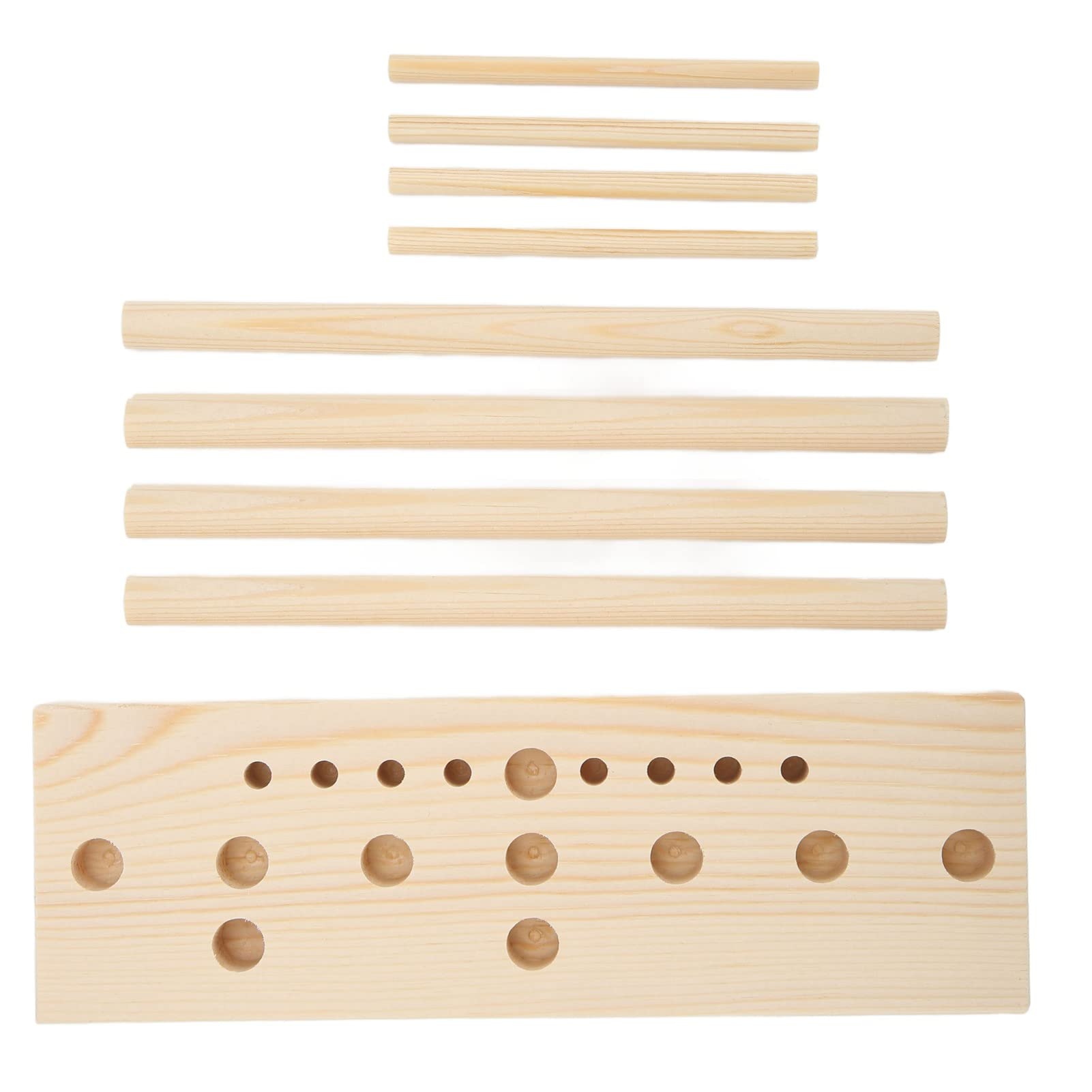 Tyenaza Attrezzo per Fare Fiocchi di Nastro, Kit Regolabile per Creare Fiocchi, Multi Dfimensioni con Bastoncini di Legno per Fare Fiocchi, Decorazioni per Feste Artigianali Fai-da-Te (con Manuale)