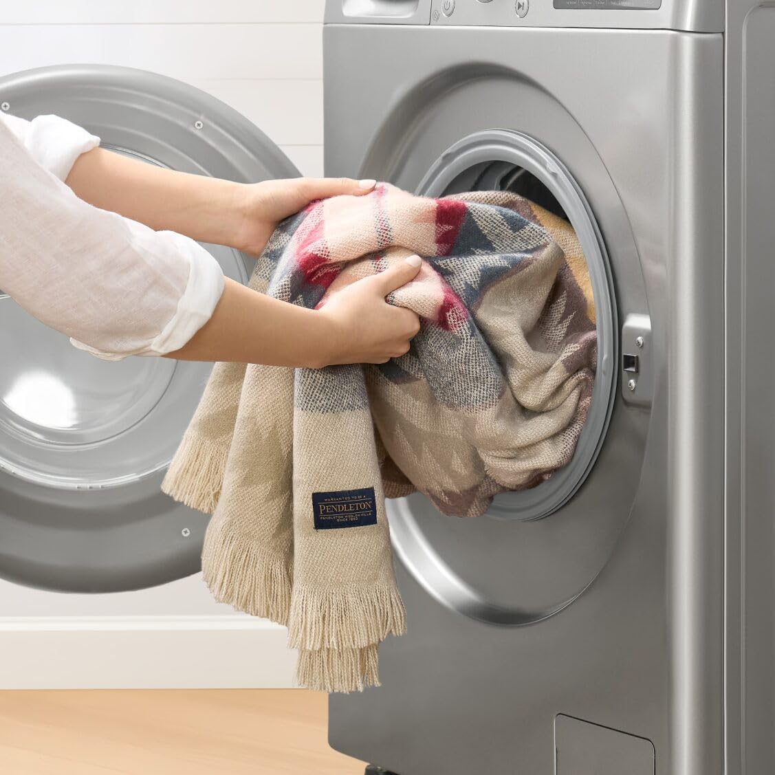 Pendleton Throw Blanket Soft Lightweight Decorative Blanket for Sofa, Couch, or Bed – White Sands Cozy Fall Throw Blanket for Living Room or Bedroom Decor, and Gifts for Women, 50" x 70" (Ivory Multi) - Image 9