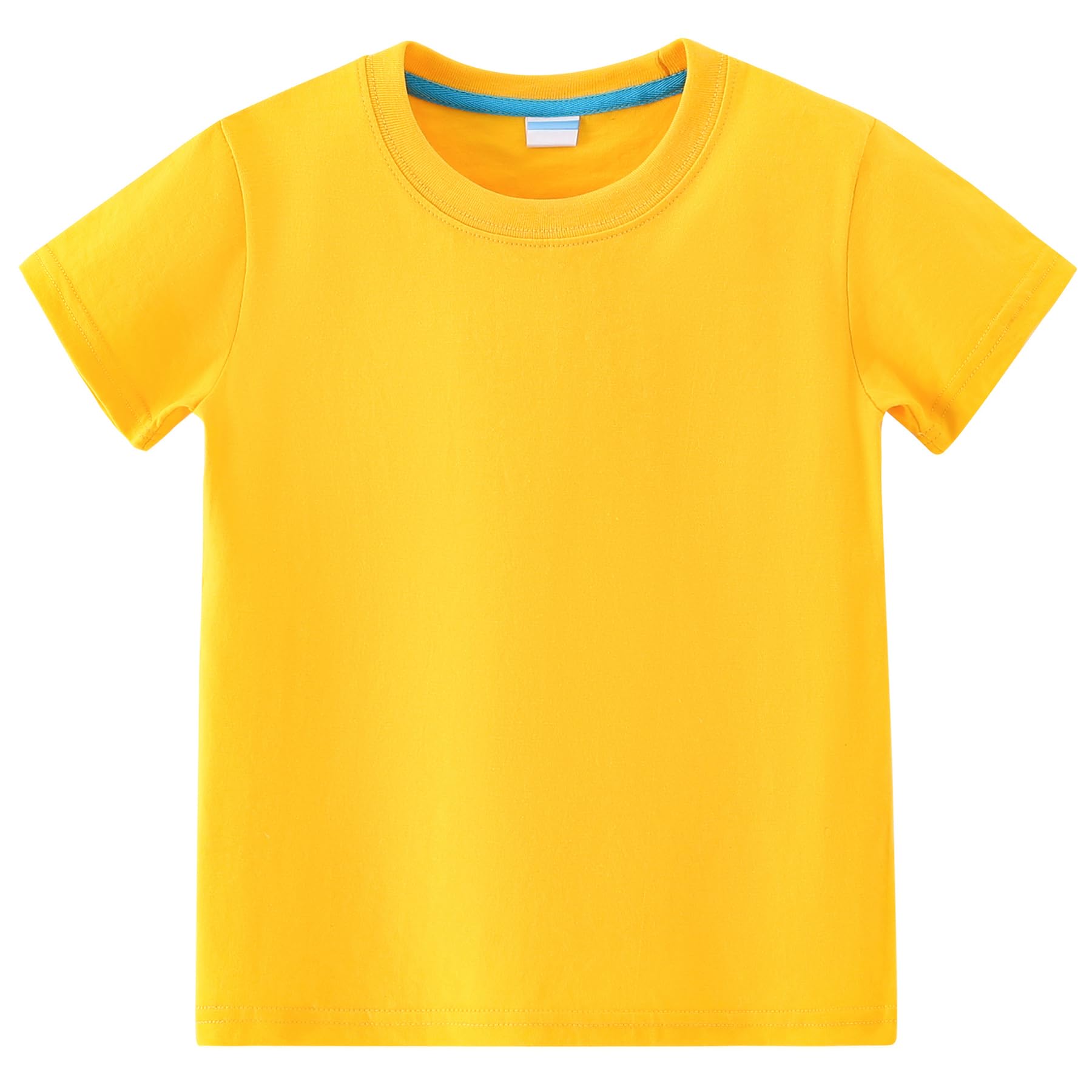 AIWUHE Toddler T Shirts Cotton Summer Tshirts Boys Girls Basic Tee Undershirts Short Sleeve Clothes Crew Neck Shirts 2-7Y