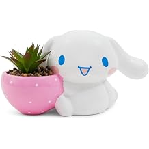 Silver Buffalo Sanrio Cinnamoroll Strawberry 4-Inch Sculpted Ceramic Mini Planter with Artificial Succulent