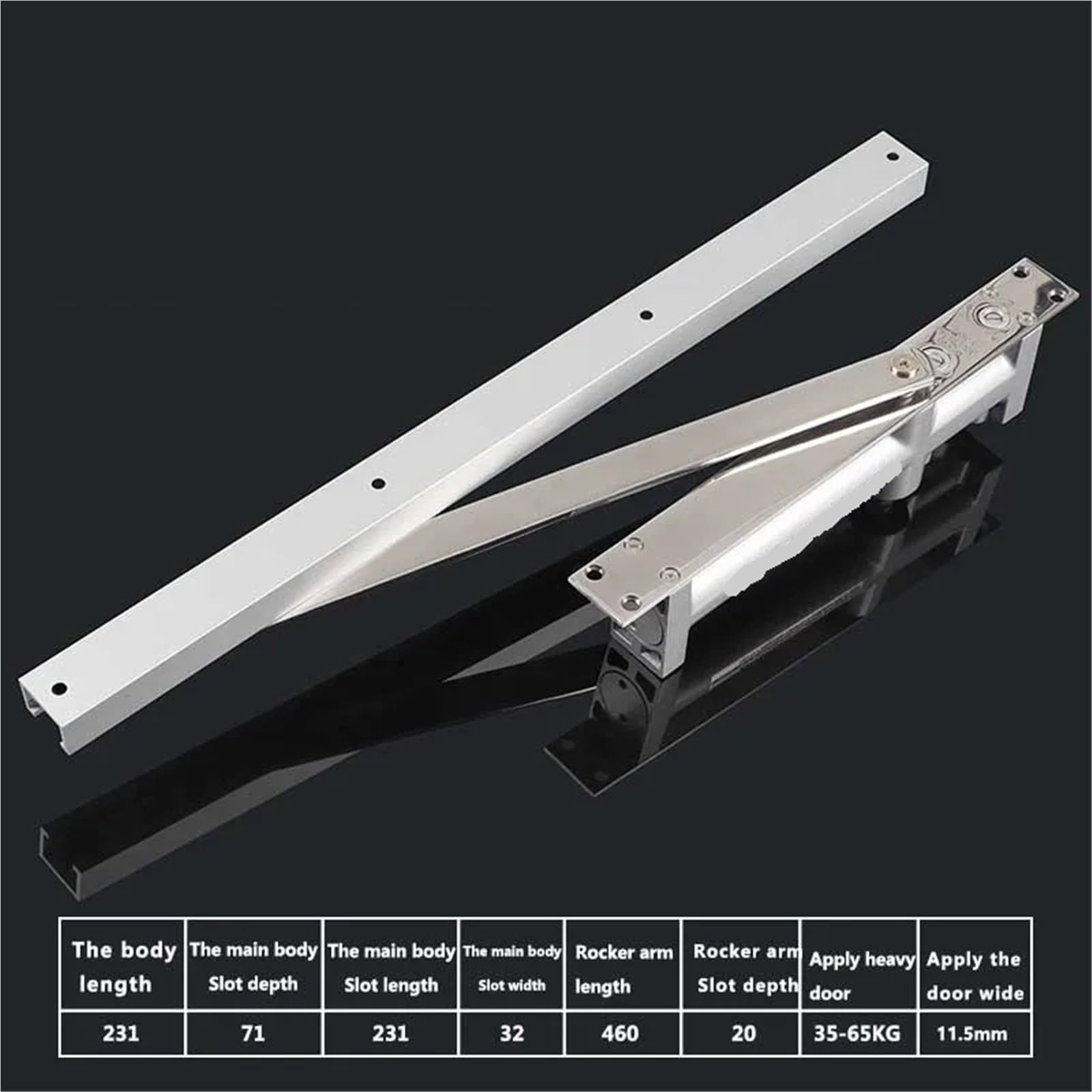 2 uds amortiguador hidráulico cierre de puerta automático 60KG a 80KG equipo velocidad ajustable herrajes suave silencioso Para Puerta