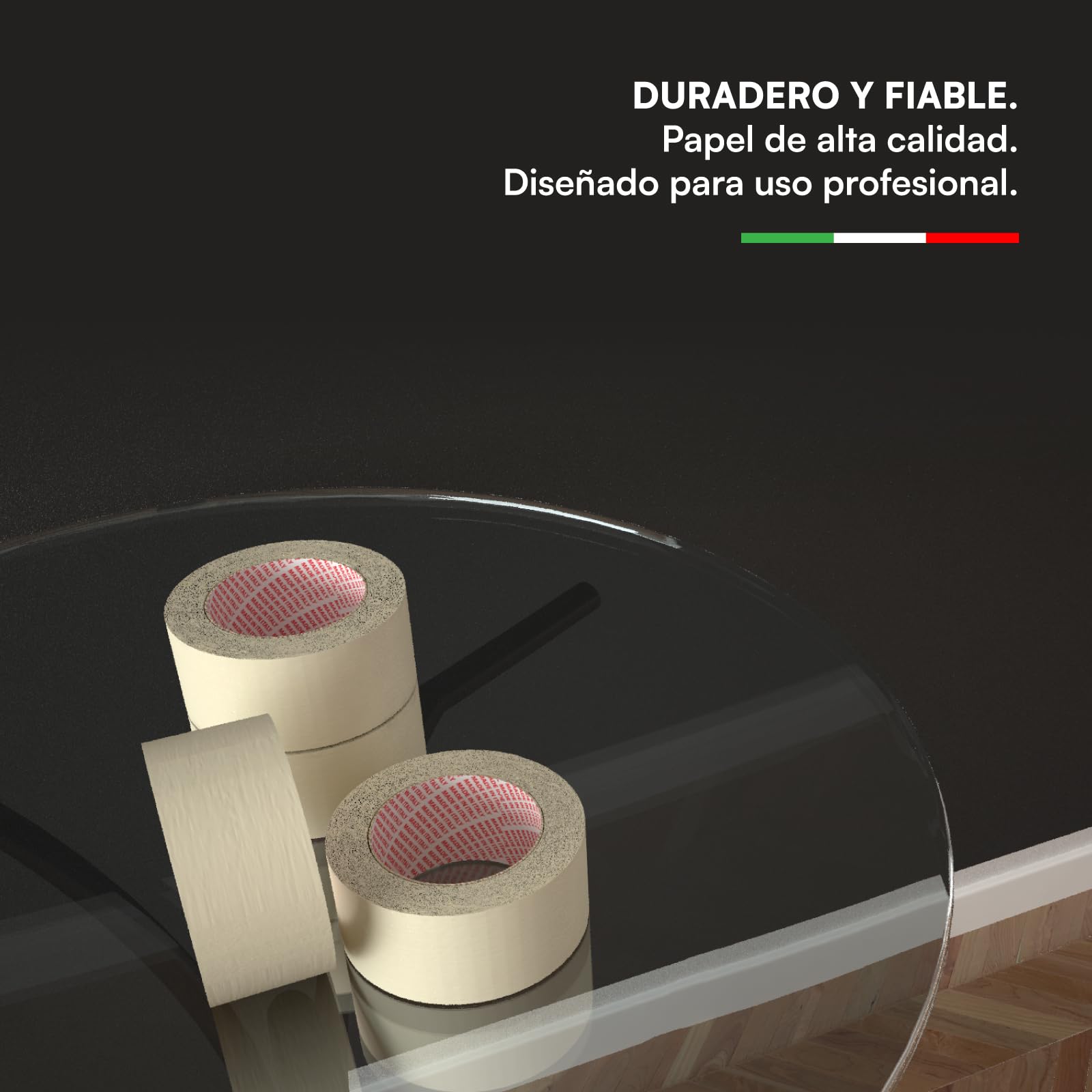 DNK TRADE 6x Cinta de Carrocero Para Pintar y Enmascarar 50mm x 50m - Removible Sin Residuos, Sin Disolventes - Cinta de Pintor Con Papel