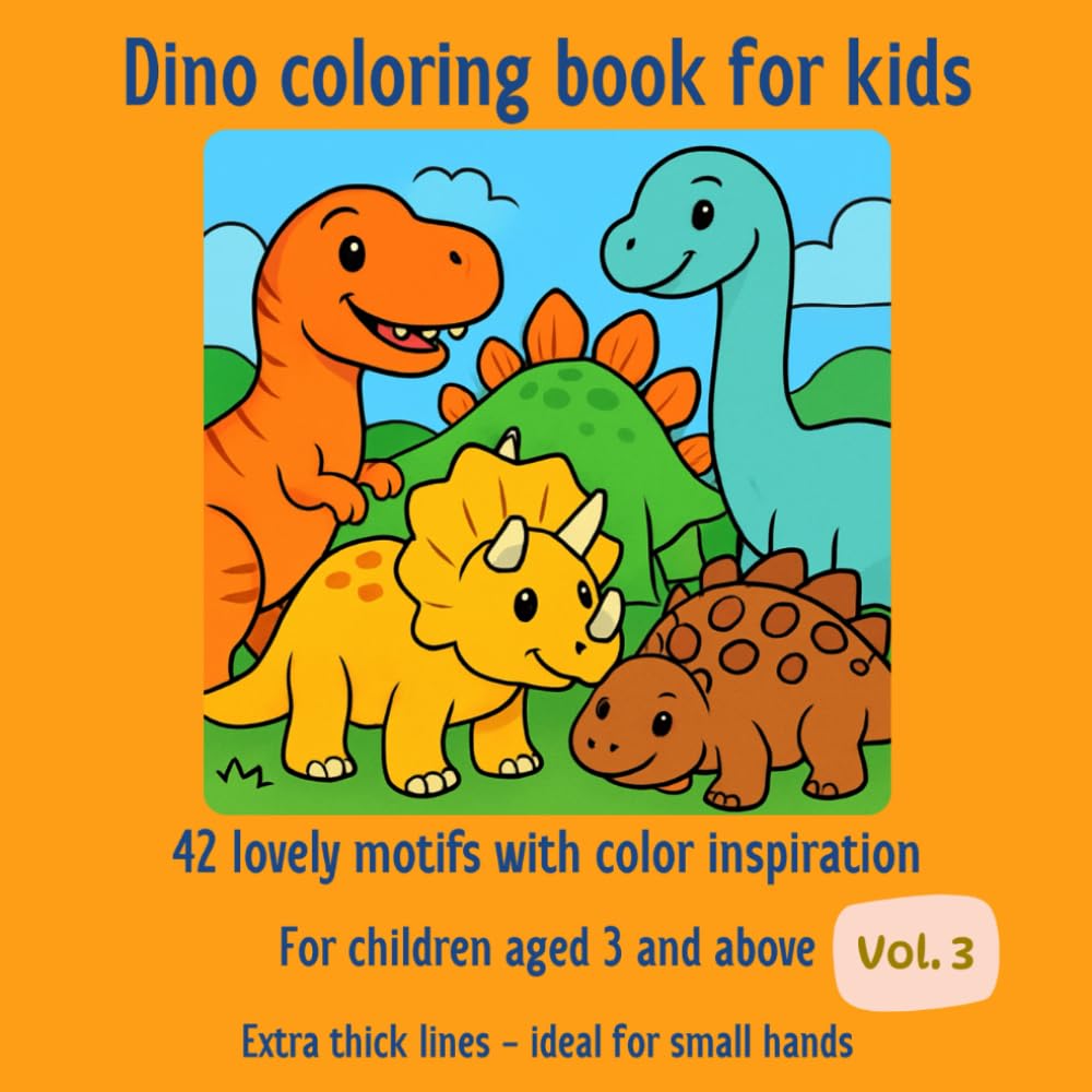 Sonnenkind Mandalas: DINO – Coloring Book Ages 3+: 42 Easy motifs | With coloring inspiration & Award (Evergreen)