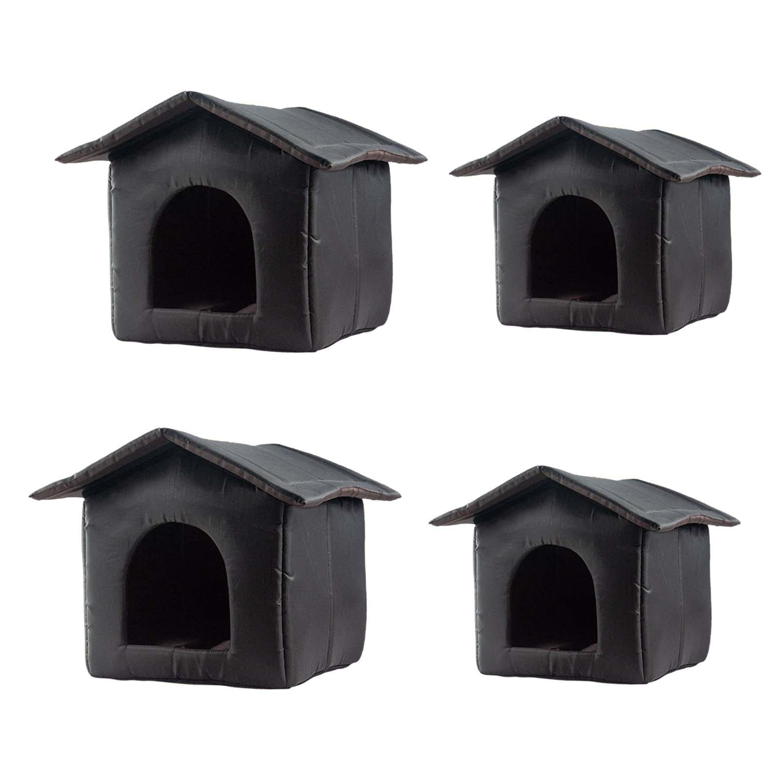 4 Pieces Portable Stray Cats Feral Cats Warm House Kennel