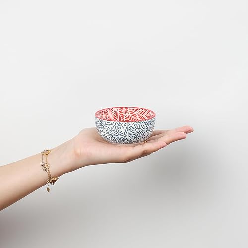 Miniatura 2 de Selamica Juego de cuencos de cerámica de 4 onzas, mini tazón de 3.5 pulgadas para sumergir, guarniciones, apto para microondas y lavavajillas, juego