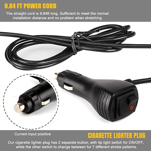 Miniatura 6 de 14.5" 30 LED Emergency Strobe Light Bar for Vehicle Roof Top. 7 Flash Mode Double Side LED High Intensity Emergency Hazard Warning Flashing Beacon