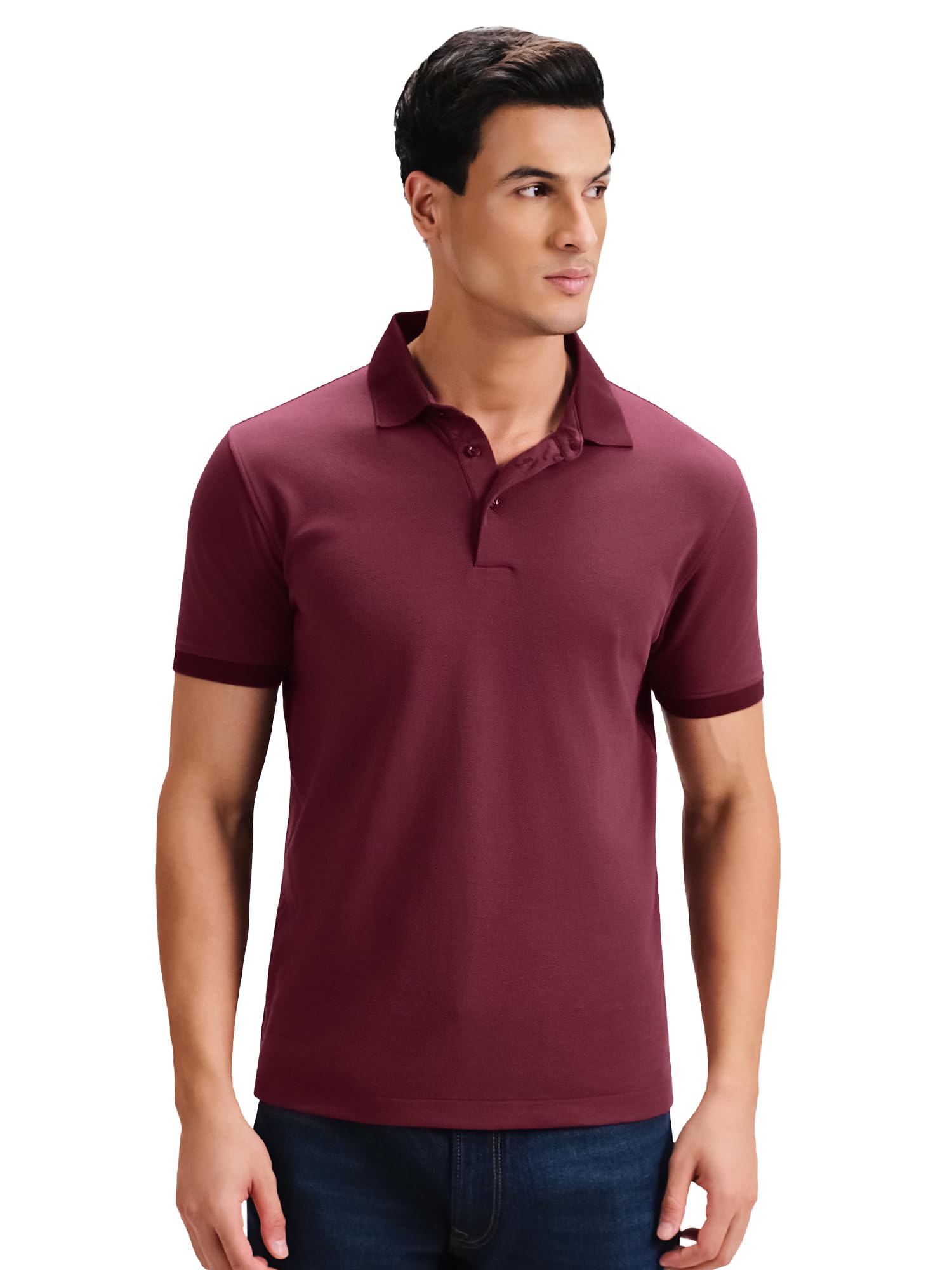 Buy XYXX Men's Solid Cotton T-Shirt | Polo Collor Tshirts | Half