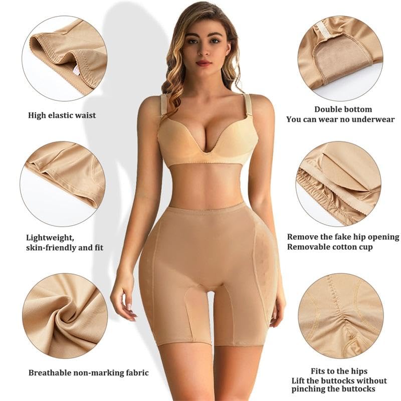 Image of Women High Waist Shapewear Shorts Tummy Control Butt Lifter Seamless Body Shaper Slimming Thigh Shaper for Dress