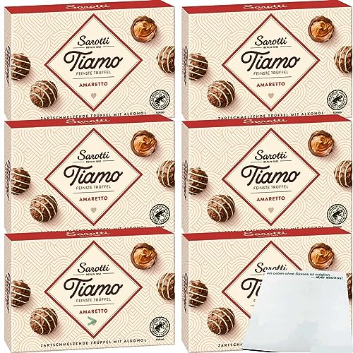 Sarotti Tiamo feinste Trüffel Amaretto Pralinen zartschmelzend 6er Pack (6x125g Packung) + usy Block