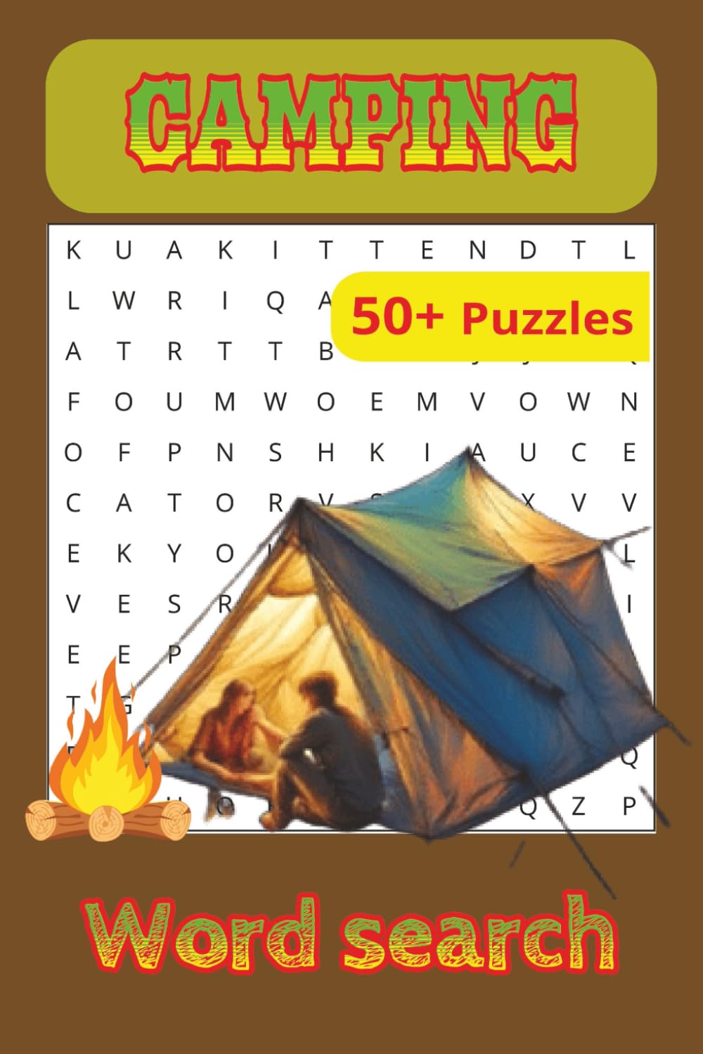 Camping Word Search for Adults and Teens: 55 Relaxing Camping-Themed Word Search Puzzles for Outdoor and Nature Lovers