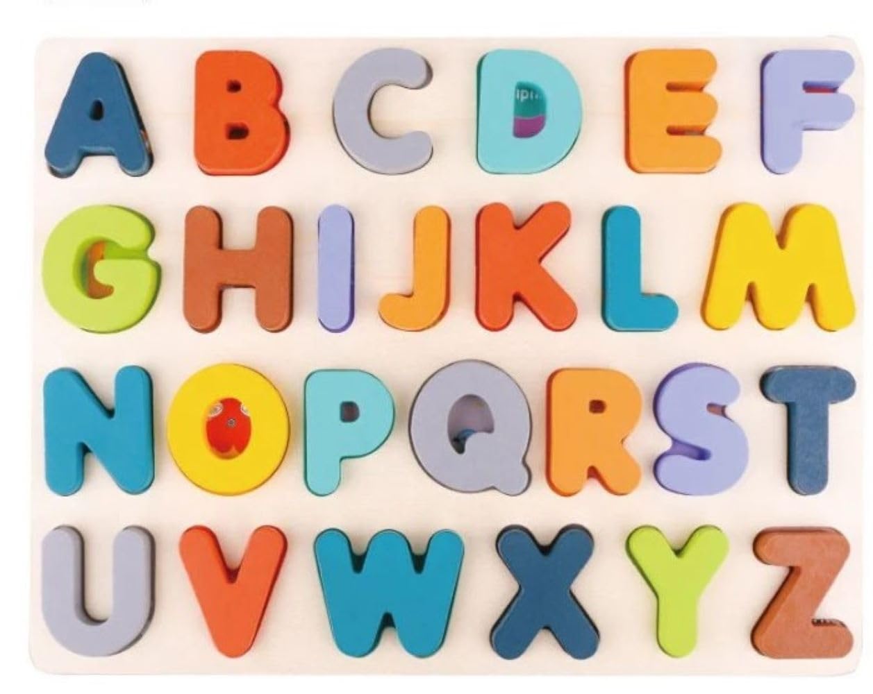 Wudly® Wooden Alphabet Puzzle Board for Kids | A to Z ABC Learning Toy | Montessori Educational Toy for Toddlers | Early Learning Alphabet Recognition Puzzle for Boys & Girls (3+ Years)