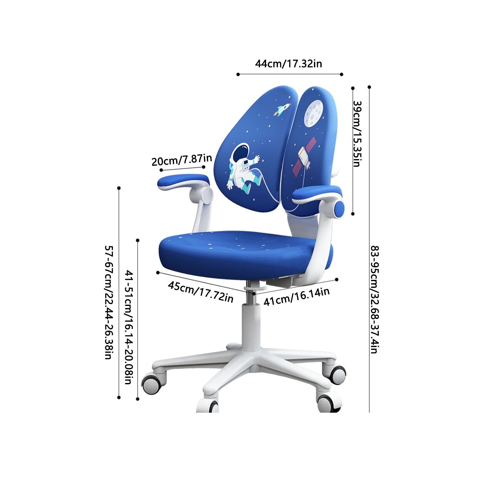 Biura i krzesła Ergonomiczne krzesło biurowe dla dzieci, krzesło biurowe z regulacją wysokości, krzesło studenckie, rosnące nastoletnie krzesło biurowe do domu/szkoły/biura krzesła do nauki