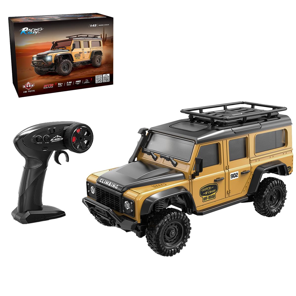 RCXTechPro 1/43 Mini RC Climbing Car 4WD Off Road Truck with APP Control 2.4GHz Remote, Full Proportional Monster Truck Drift Car with LED Lights and Adjustable Speed for Adults