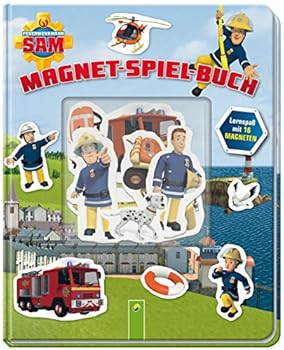 Hardcover Feuerwehrmann Sam Magnet-Spiel-Buch Book
