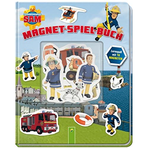 Feuerwehrmann Sam Magnet-Spiel-Buch: Lernspaß mit 16 Magneten