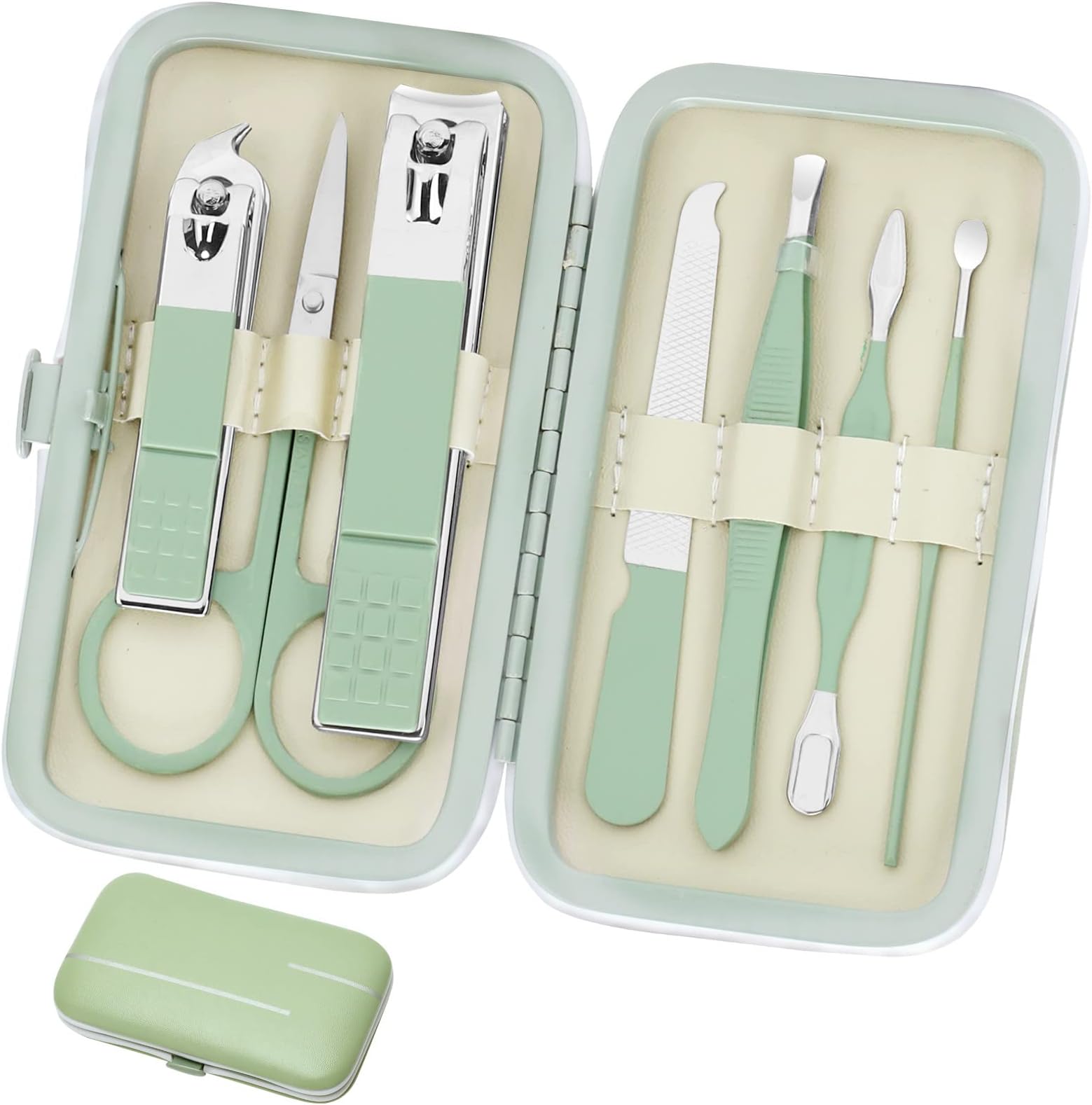 Aceoce Manicure Set Business Gifts Handheld Sized, Nail Clippers Set Tools Luxurious Manicure Set Professional Stainless Steel Nail Clippers with Travel Case for Men Women Teens Parents Colleagues