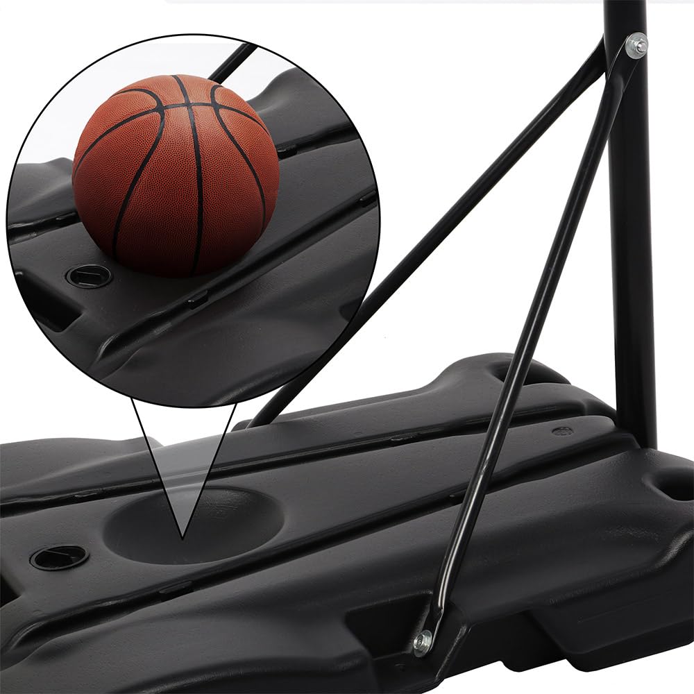 Yaheetech Basketballständer Basketballkorb mit Ständer Tragbar Korbanlage Outdoor Basketballanlage Höhenverstellbar von 159 bis 214 cm