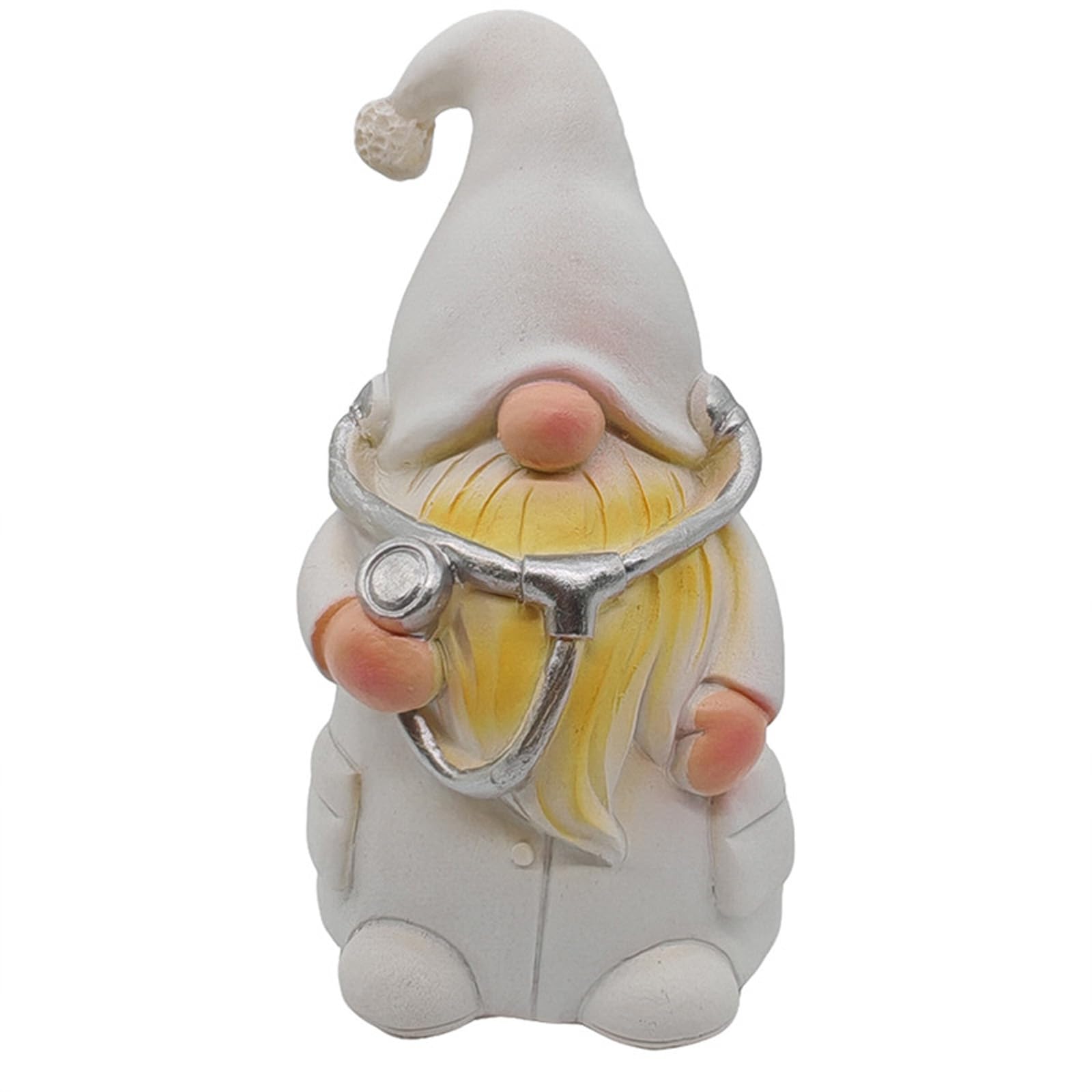 Adorable Gnomes Doctor Nurse Sculpture Handcrafted Resin Decoration Ornament for Healthcare Workers Desk Shelf Display Resin Doctor Gnomes Figurine Clinical Figurine Ornament Appreciation Gifts