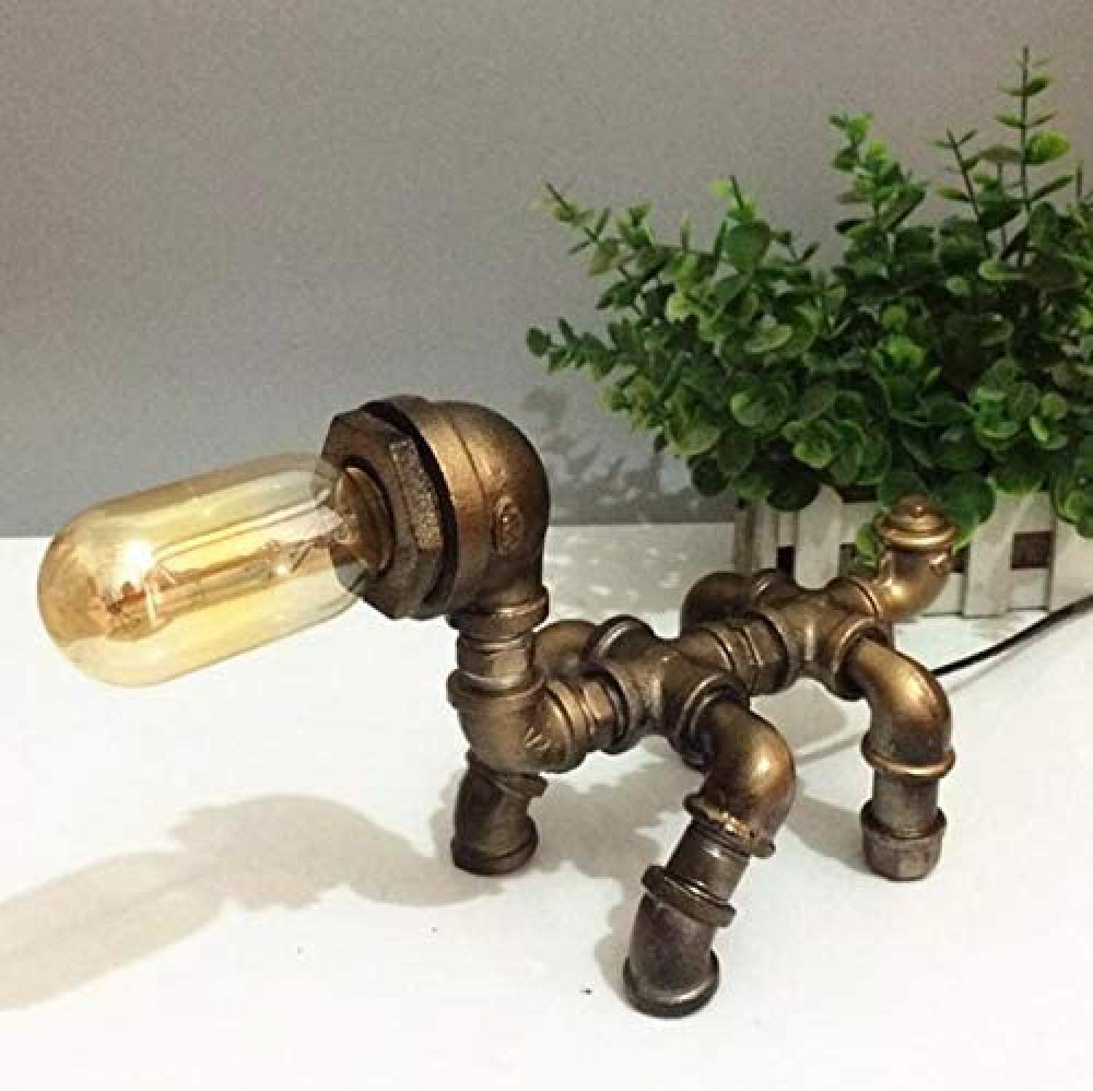 Lampada da tavolo a vento industriale retrò Lampada da tavolo per robot Lampada da tavolo per dormitorio per studenti Lampada da tavolo per dormitorio per studenti Protezione degli occhi Lampada da ta
