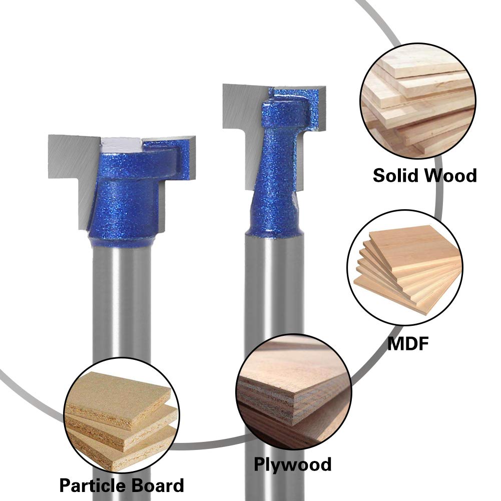 Keyhole Router Bit Sizes Snapklik.com : Meihejia 1/4 Inch Shank T Slot Keyhole Router Bit Set