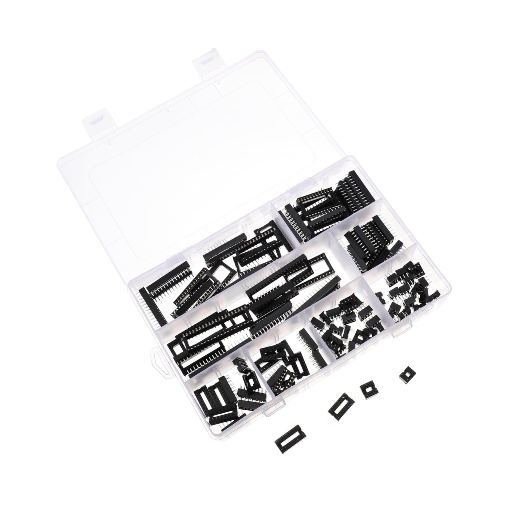 Ciieeo Ic Chip Socket Set Pin Soldering Ic Socket Pack in Special Compartment