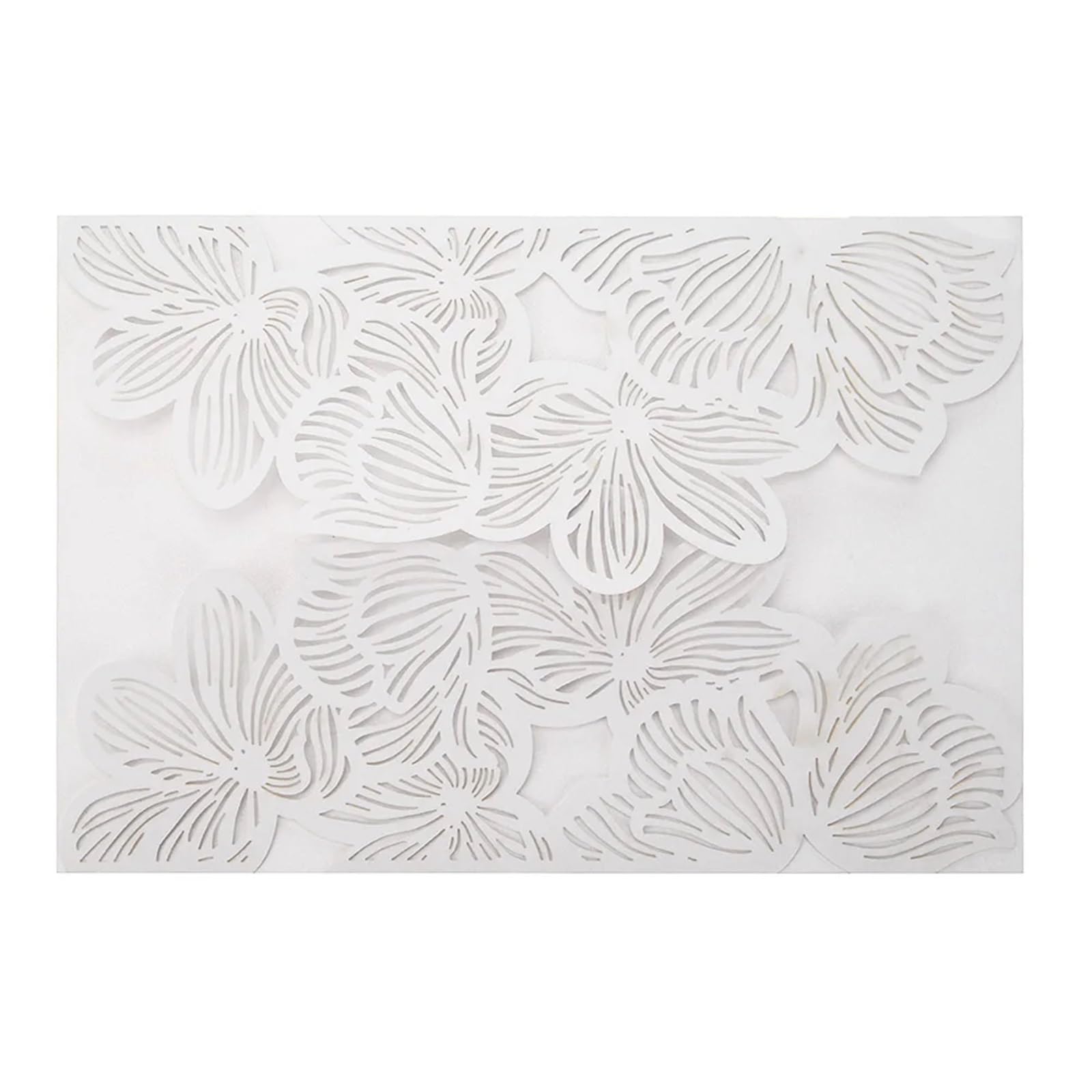 Carte d'invitation au Mariage Lot de 10 Cartes d'invitation de Mariage Creuses découpées au Laser avec des Fleurs élégantes