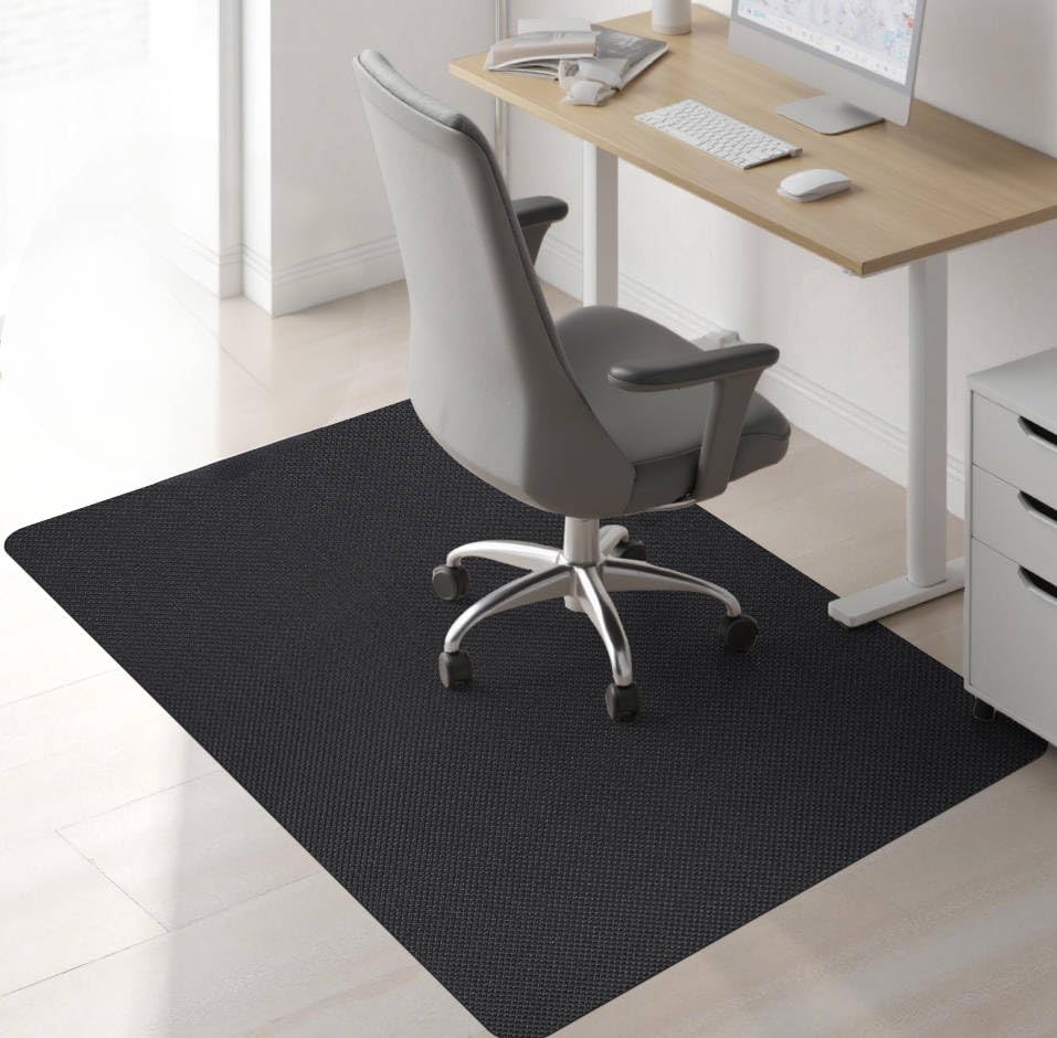 sycoodeal chair mat,36" x 48" office chair mat for hardwood and tile floor, heavy duty floor protector for rolling chairs,non-slip,computer mat for home office(black)