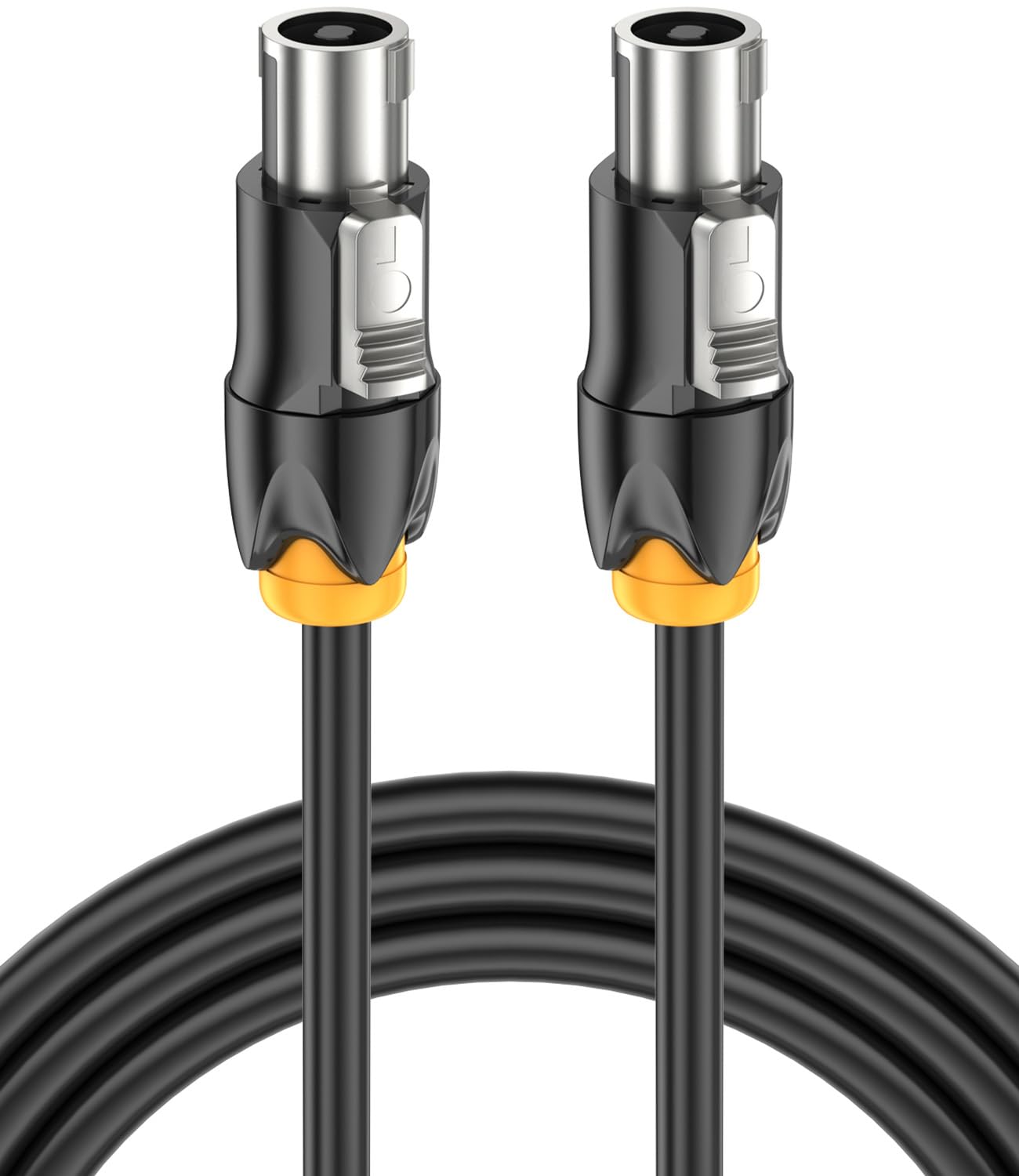 1Pack 30M Cavi Speakon 15AWG Cavo per Casse con Twist Lock | Compatibile con Connettori Speakon NL4FC, NL2FC, Diametro Esterno 8 mm, 2 Conduttori, M-M, Resistente al Freddo e al Caldo