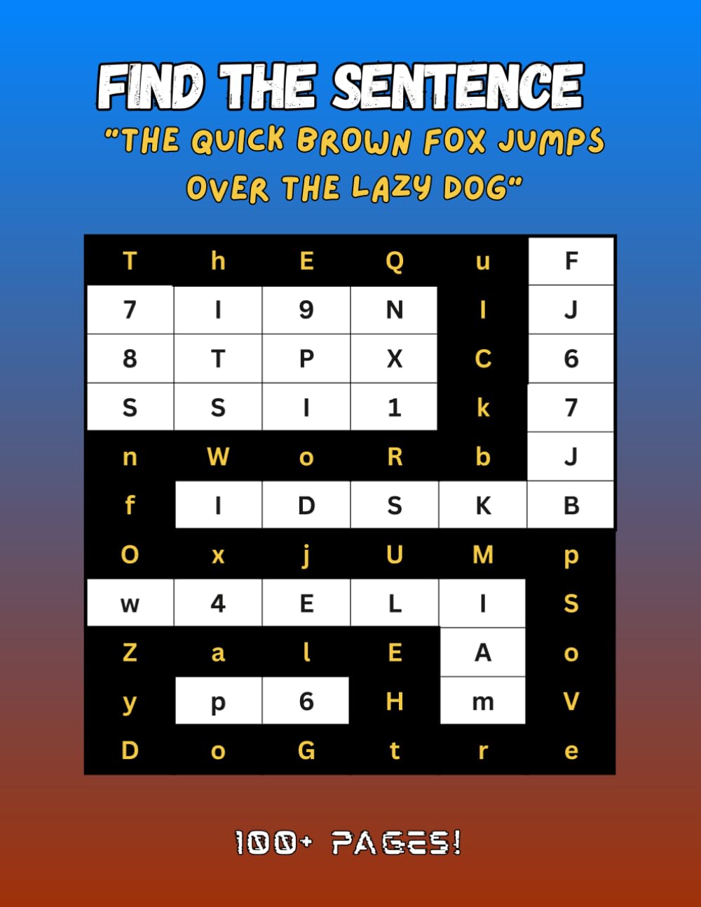 Find the sentence: "The quick brown fox jumps over the lazy dog"