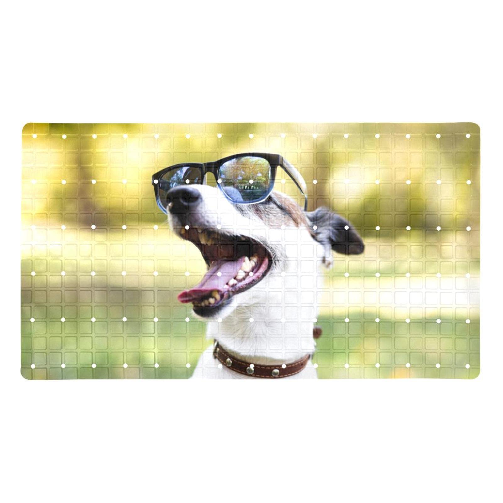 Tapis de bain pour chien antidérapant en PVC à ventouses contre la peur de la douche