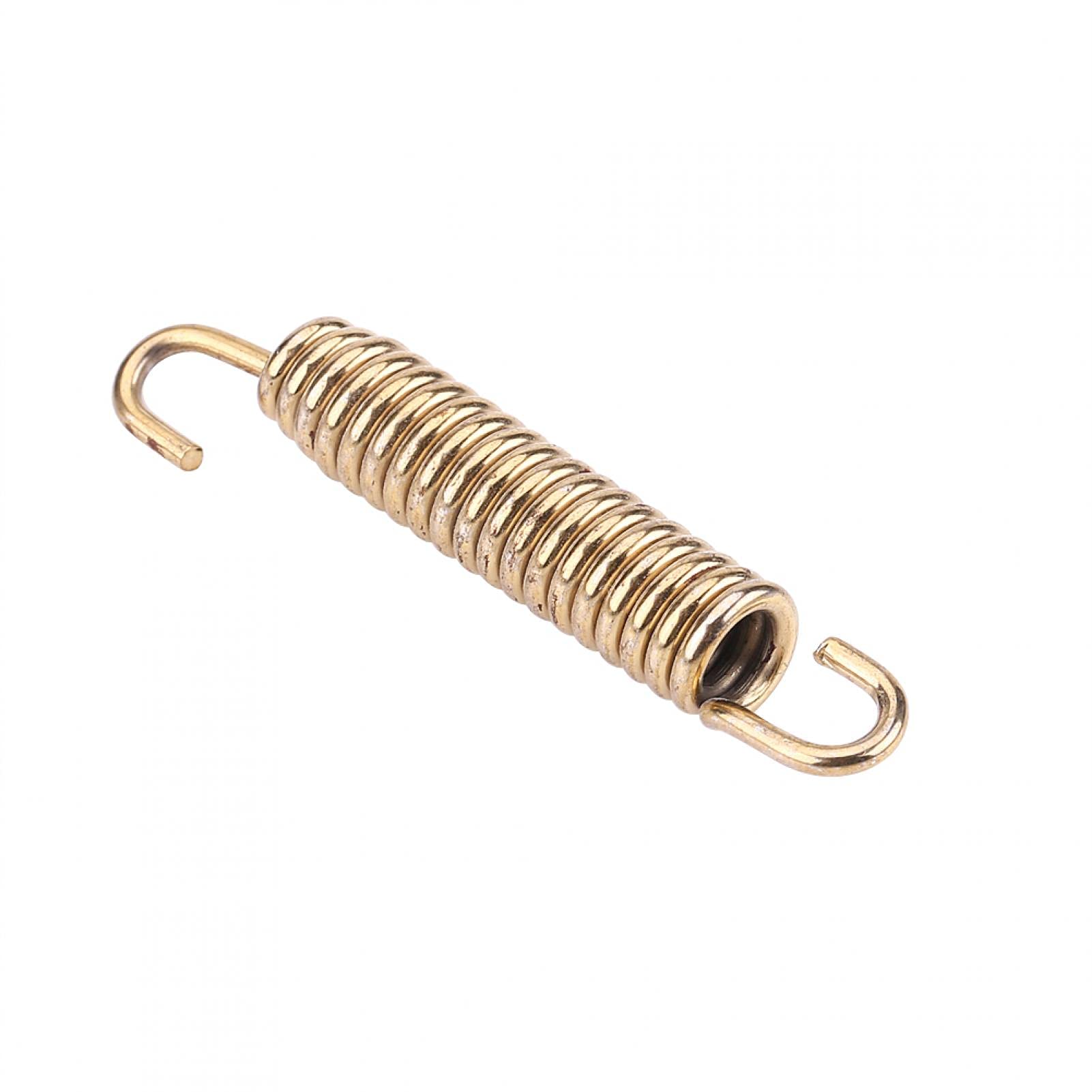 Qiilu Gancio di scarico a molla, QL04341 6 pezzi in acciaio inox silenziatore tubo di scarico ganci a molla per moto motorino atv(Gold)