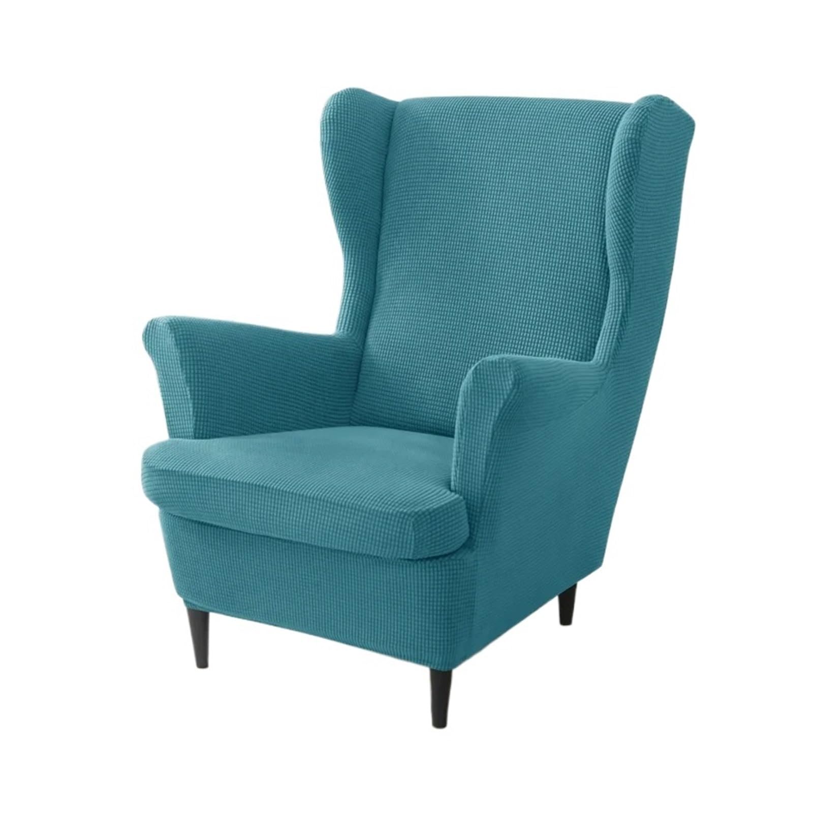 GCYEIDMA Wing Chair Slipcover Wing Chair Cover Stretch Wingback Armchair Covers Solid Color Relax Sofa Slipcovers with Seat Cushion(A9 Wingchair Cover)