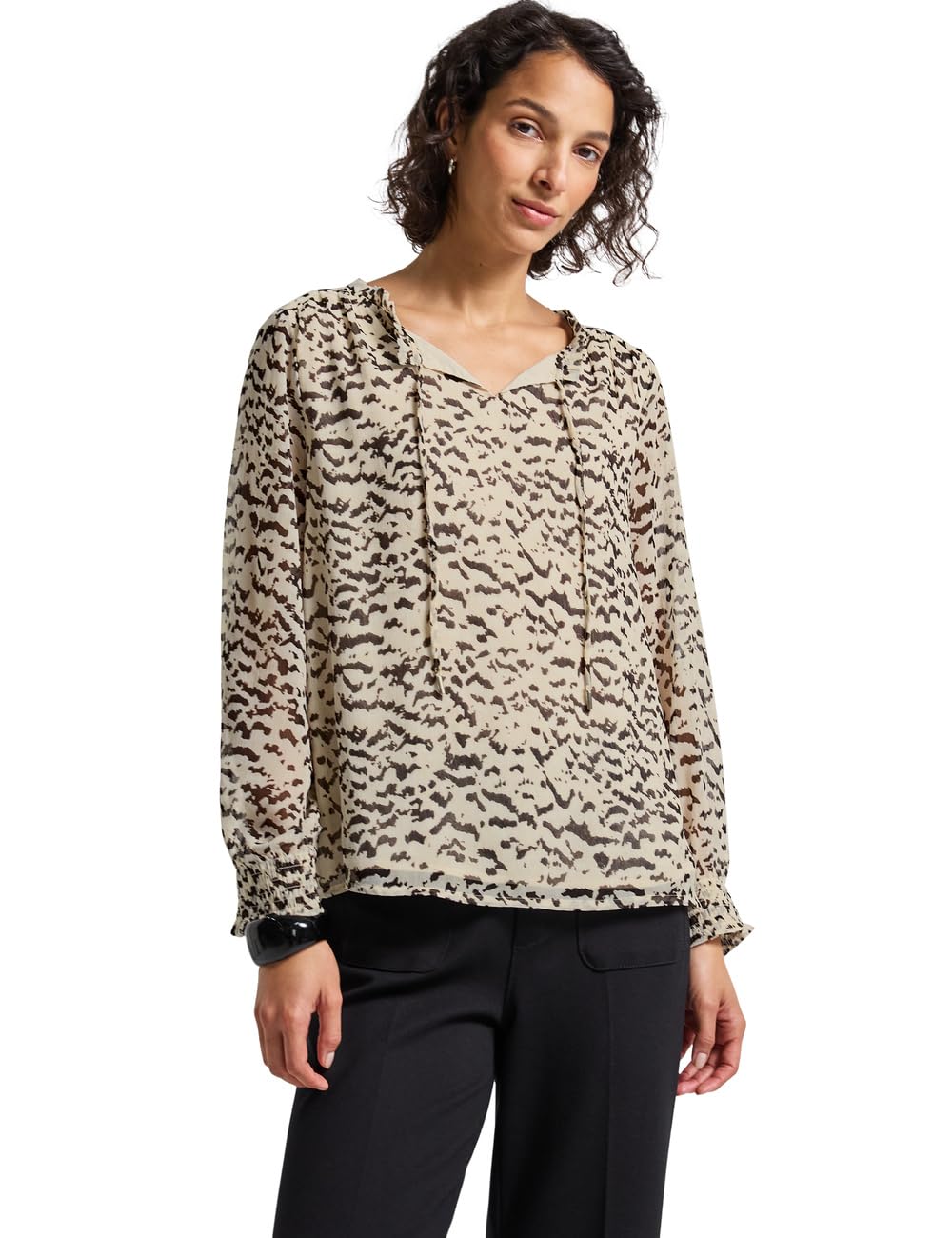 Street One Damen Gemusterte Chiffon-Tunika
