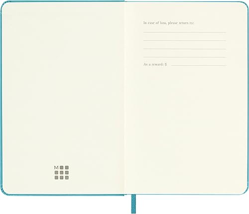 Miniatura 4 de Moleskine - Cuaderno clásico con tapa dura y bolsillo, 3.5 x 5.5 pulgadas, a rayas, azul arrecife, 192 páginas